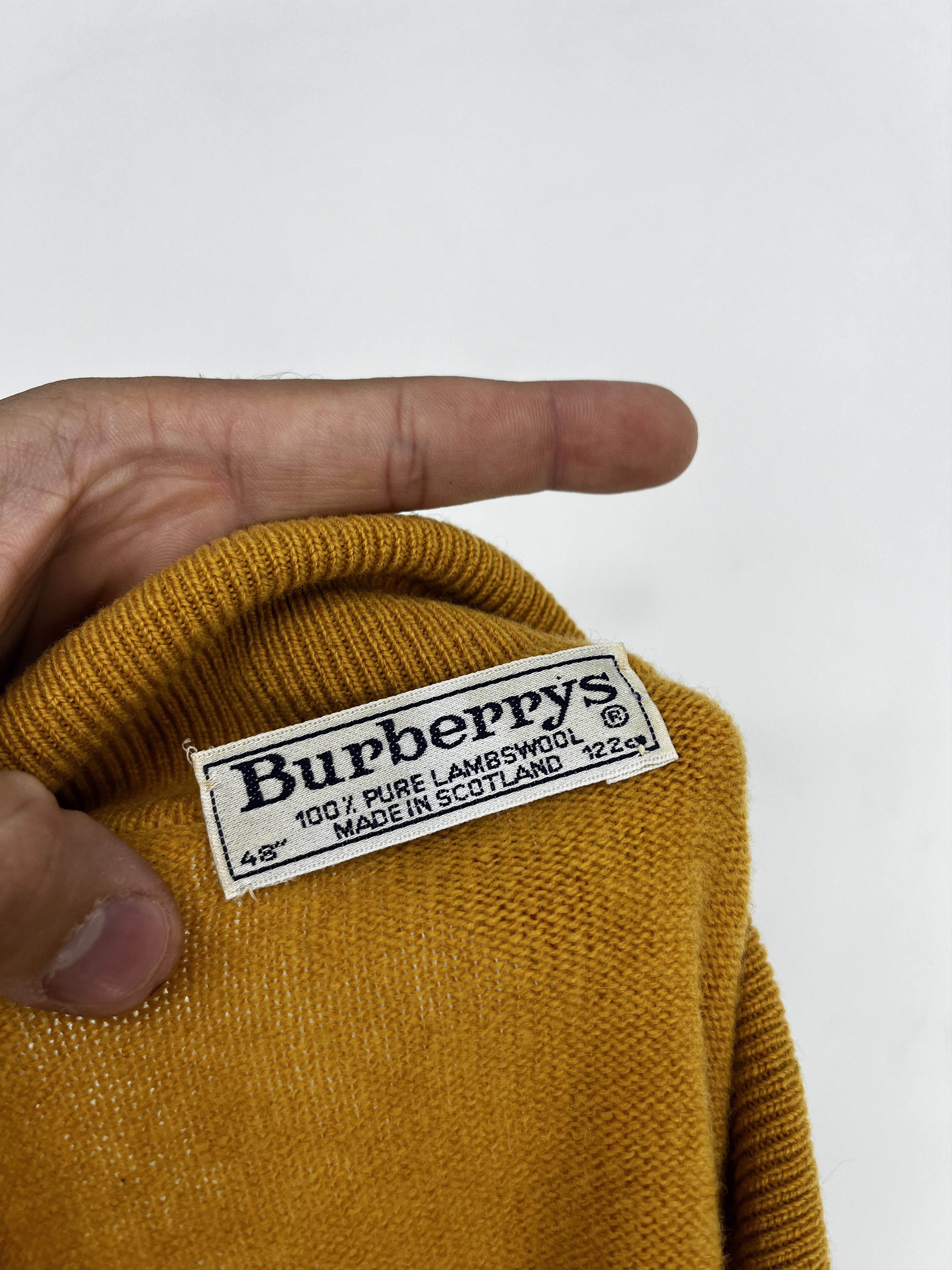 Burberry × Burberry Prorsum × Vintage Vintage BURBERRYS Jumper Sweater Polo Lambswool 90s Size US L / EU 52-54 / 3 - 7 Thumbnail