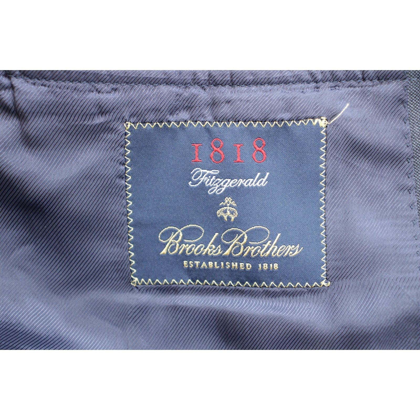Brooks Brothers Brooks Brothers Blazer Mens 42L Blue Fitzgerald 100% Wool Size 42L - 5 Thumbnail