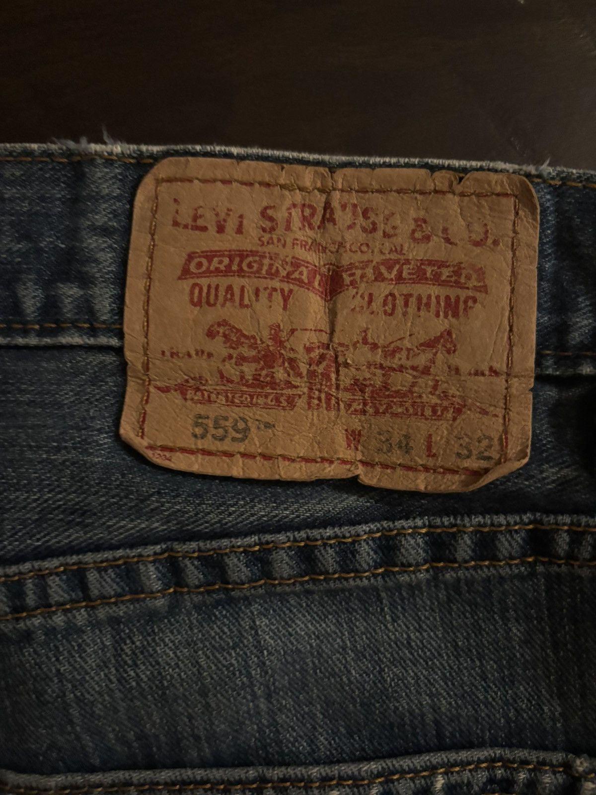 Levi's Levis 559 Relaxed Straight Distressed Size US 34 / EU 50 - 3 Thumbnail