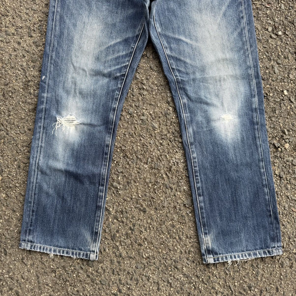 Japanese Brand VINTAGE JAPANESE STRAIGHT FADED JEAN DENIM PANTS Size US 35 - 3 Thumbnail