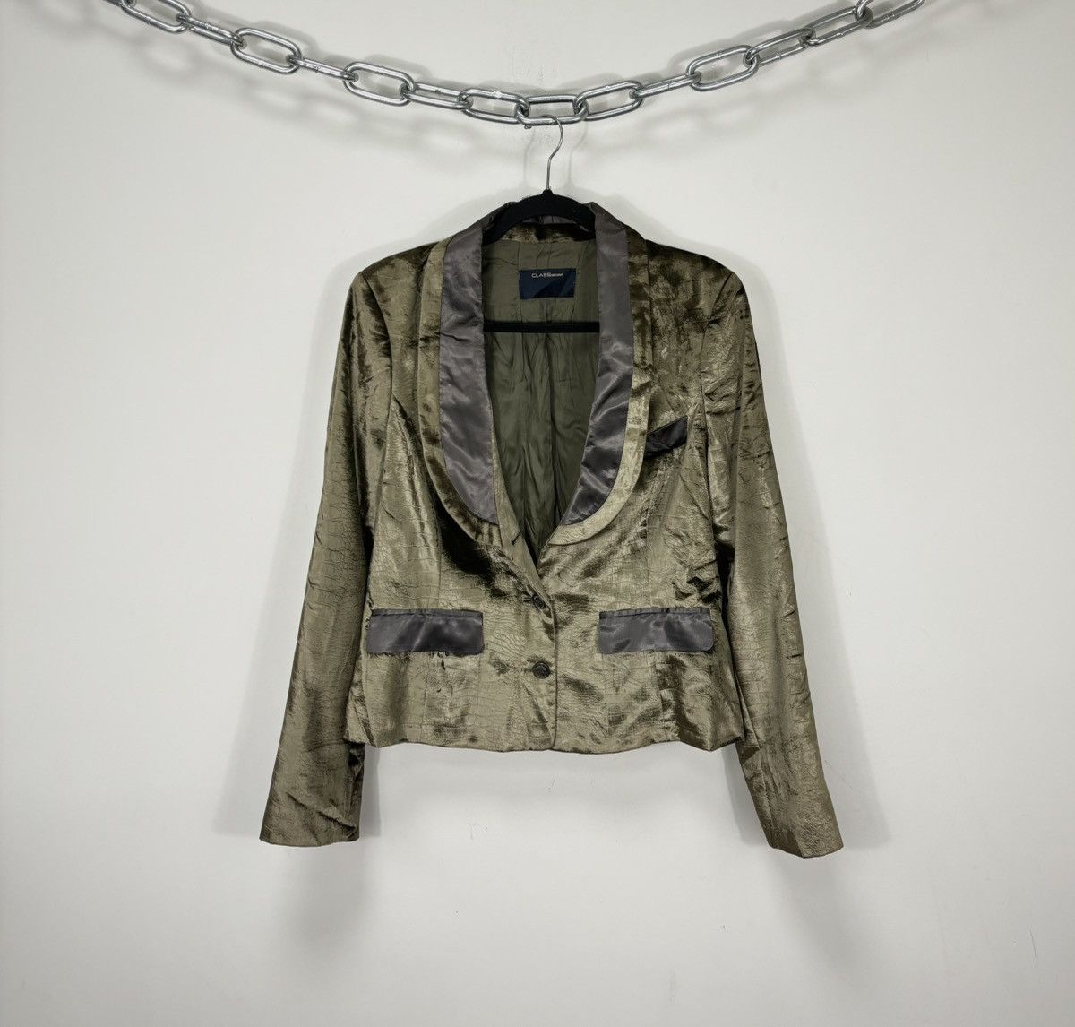 Cavalli Class Roberto Cavalli Class Rare Velour Snake Skin Blazer Jacket Size XL / US 12-14 / IT 48-50 - 1 Thumbnail