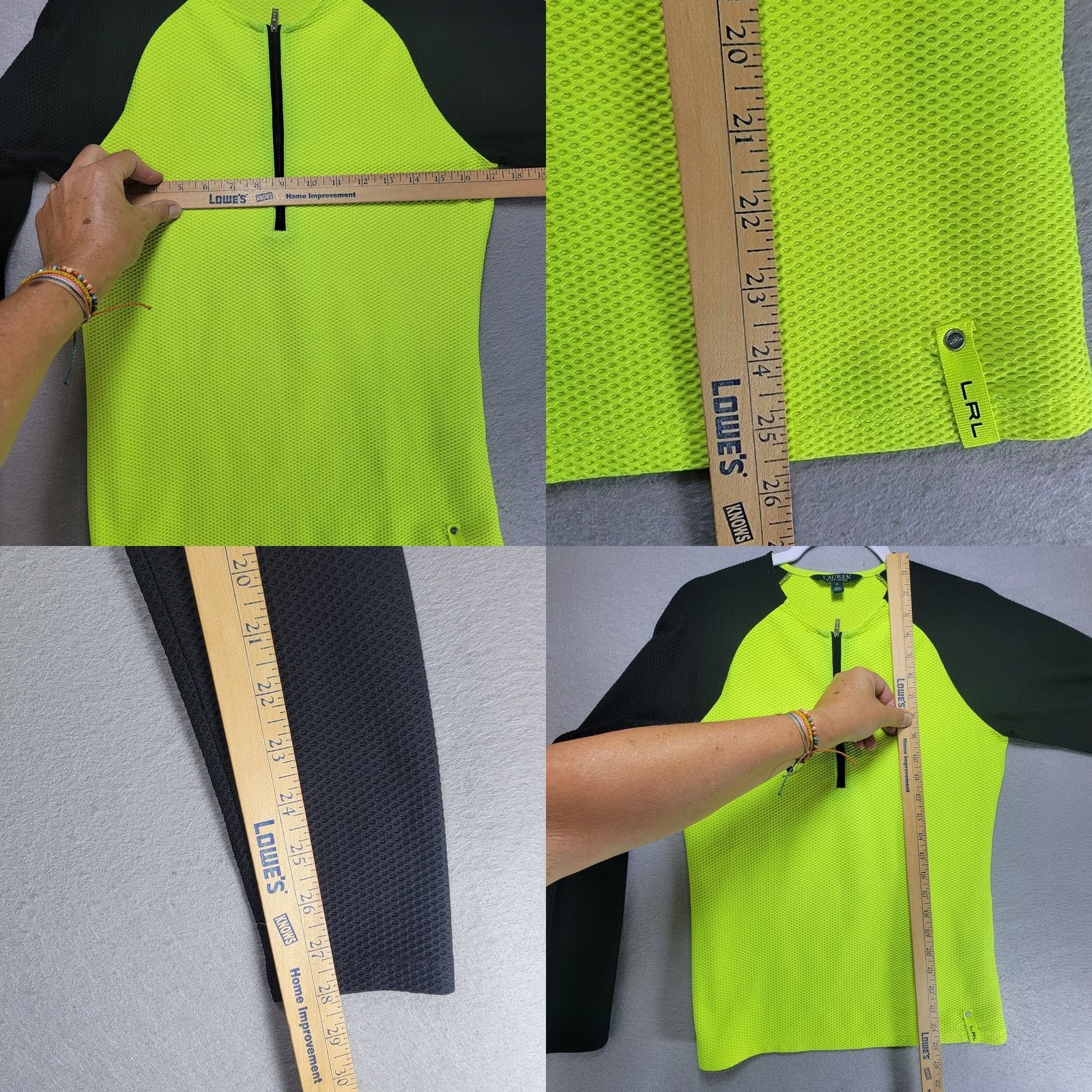 Ralph Lauren Lauren Ralph Lauren Active Performance Shirt Womens M Quarter Zip Neon Green Shirt Size M / US 6-8 / IT 42-44 - 8 Thumbnail