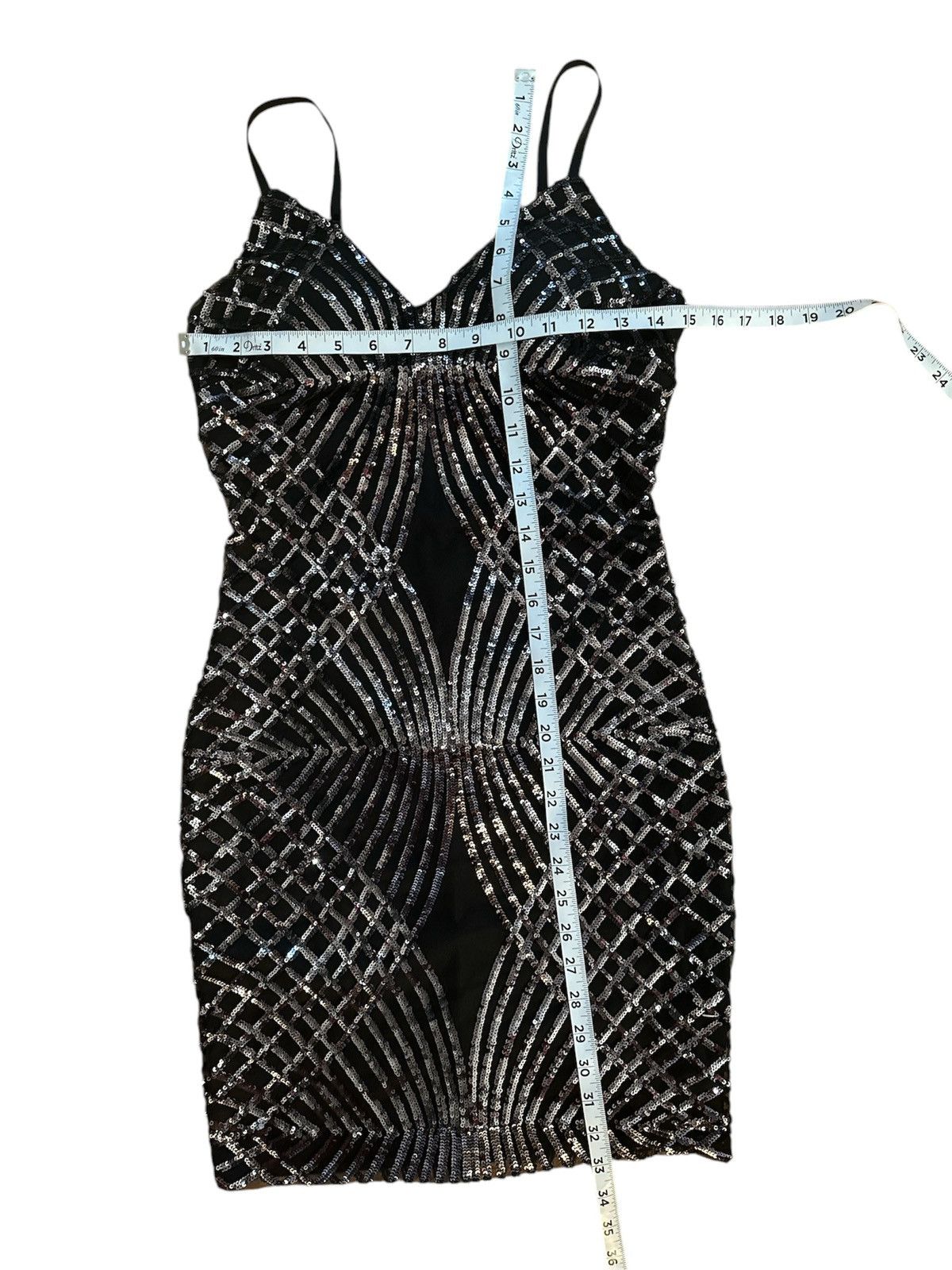 Other Party sexy mini dress black silver sequins small Size S / US 4 / IT 40 - 9 Thumbnail