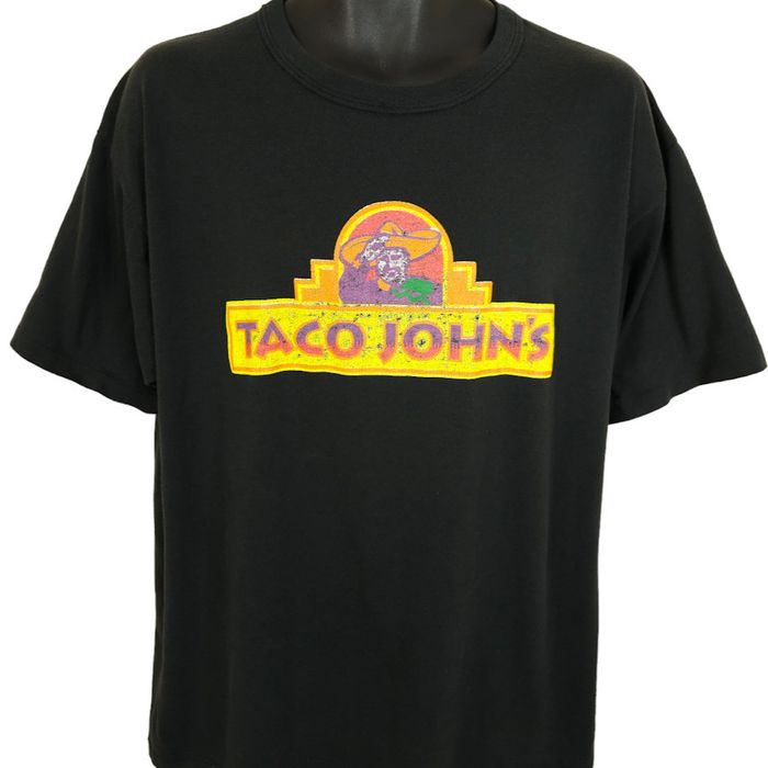 Russell Athletic Taco Johns T Shirt Vintage 90s Fast Food