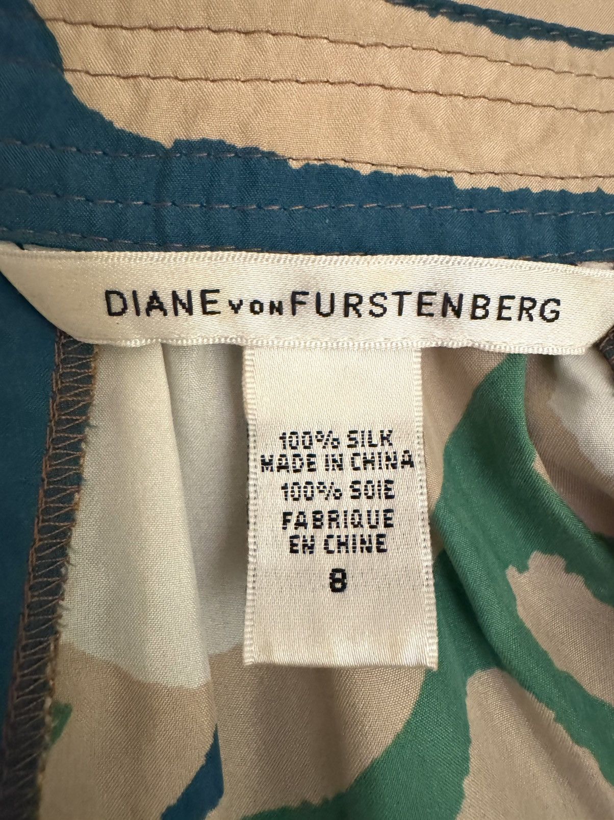 Diane von Furstenberg DIANE Von FURSTENBERG Multicolor Silk Blouse 8 EUC Size M / US 6-8 / IT 42-44 - 7 Thumbnail
