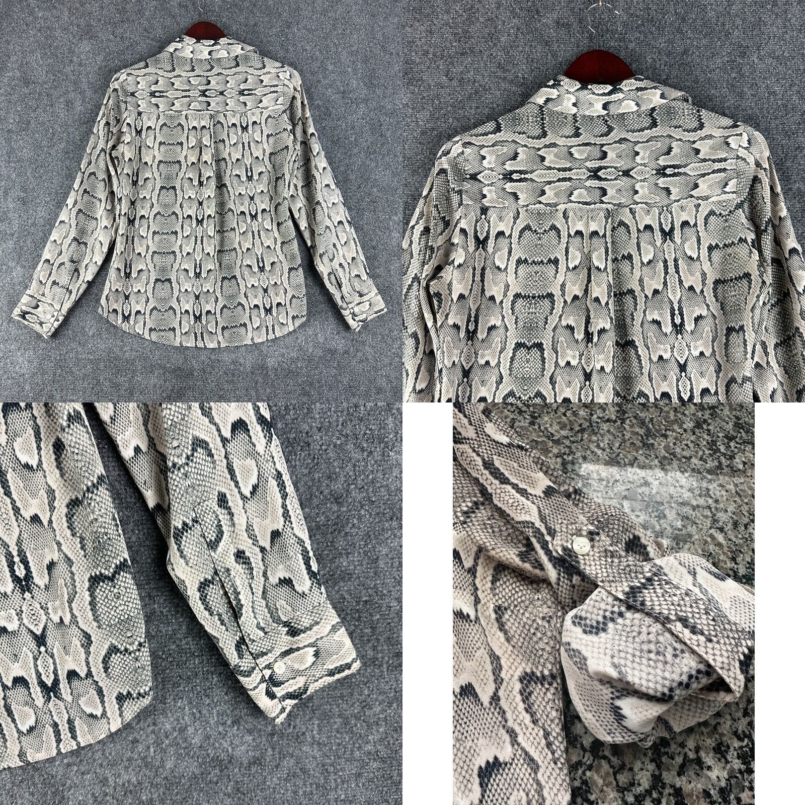 Express Express Shirt Womens XS Long Sleeve Roll Tab Animal Print Size XS / US 0-2 / IT 36-38 - 8 Thumbnail