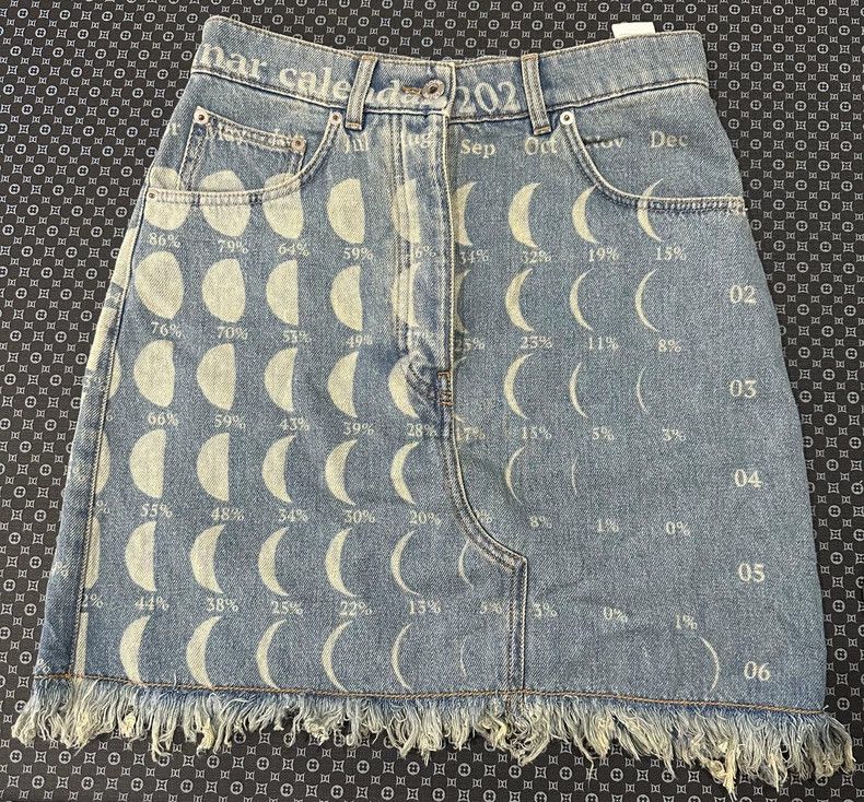Loewe LOEWE High-Waist Denim Mini Skirt - dmc Size 26" / US 2 / IT 38 - 1 Thumbnail