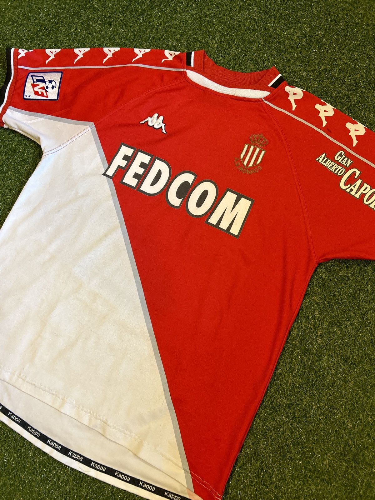 Kappa 99/00 AS Monaco Giuly Home Shirt Size US XL / EU 56 / 4 - 4 Thumbnail