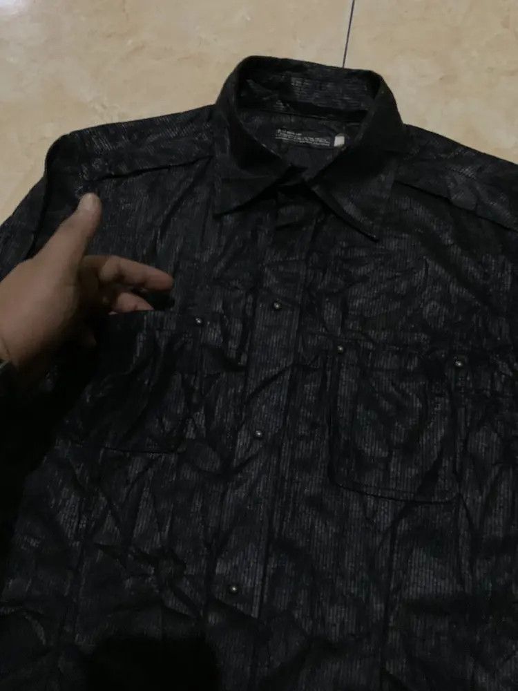 L7 Real Hip L7 Real Hip black wax studded punk hidden button up shirt Size US M / EU 48-50 / 2 - 4 Thumbnail