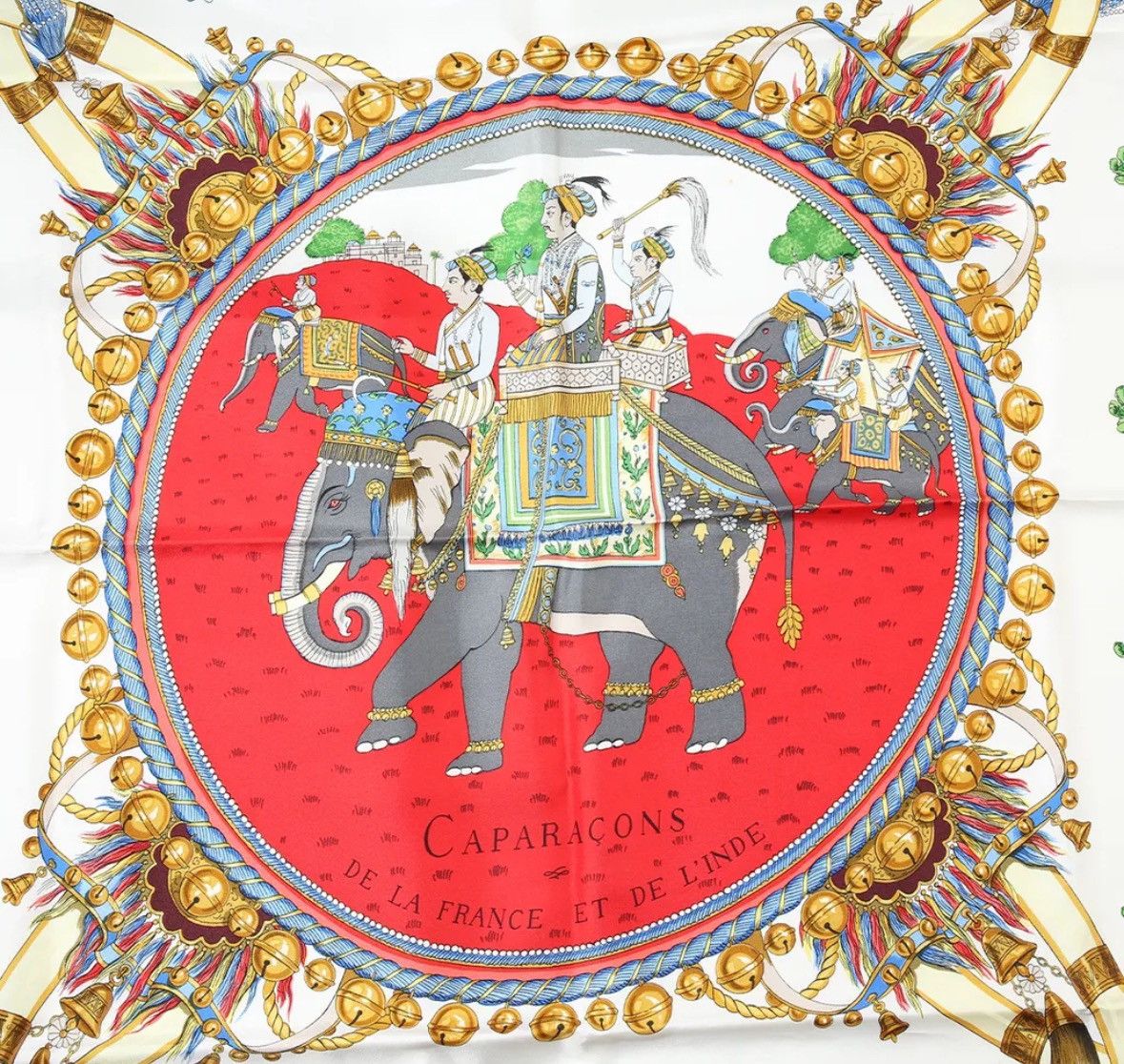 Designer × Hermes HERMÈS Carre 90 Caparacons de la France et de L'Inde Silk Size ONE SIZE - 2 Thumbnail