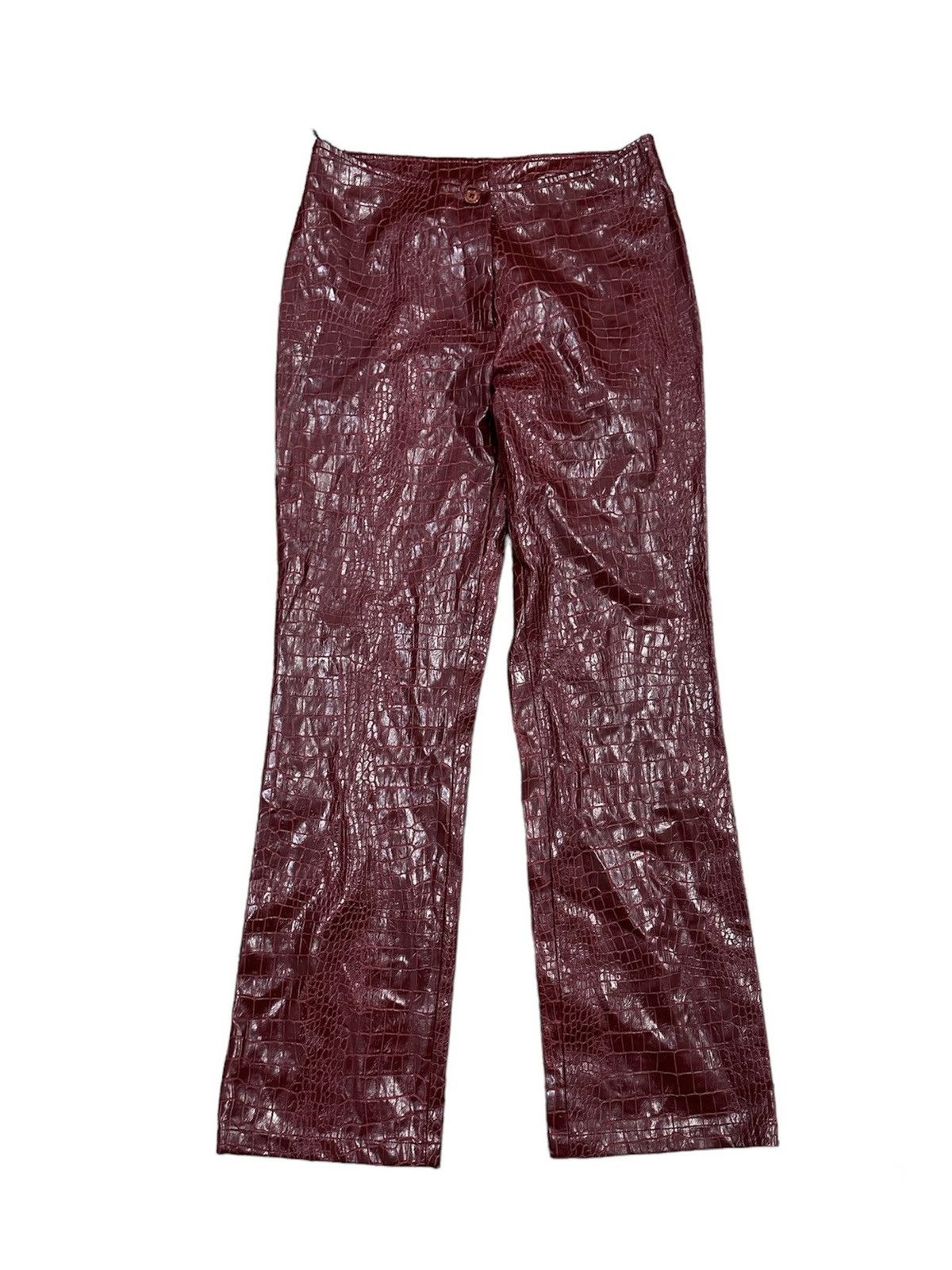 Leather Morgan Homme Crocodile Rock End 431 Flare Pant Size US 27 - 1 Thumbnail