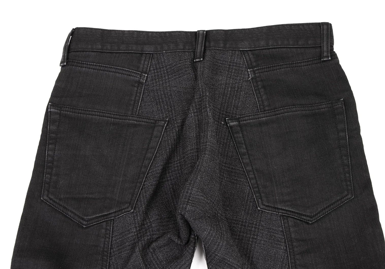 Junya Watanabe Black Denim Pants with Mixed Fabric Details, Size XS Size US 28 / EU 44 - 2 Thumbnail