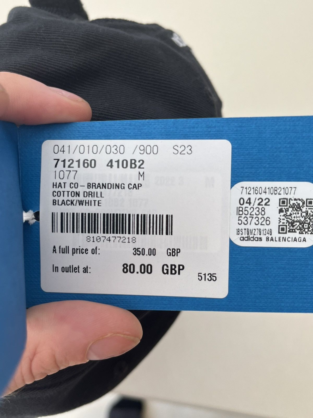 Adidas × Balenciaga Balenciaga x Adidas 3 Stripe Skinny Brim Black Baseball Cap Size ONE SIZE - 5 Thumbnail