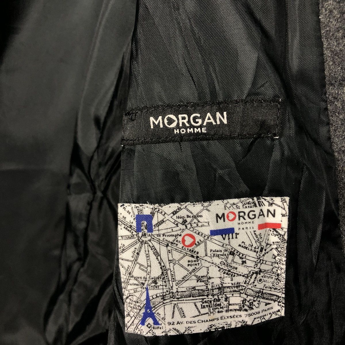 Japanese Brand × Vintage 📌Vintage Wool Biker Jacket Morgan Homme Issey Miyake Size US XL / EU 56 / 4 - 18 Thumbnail
