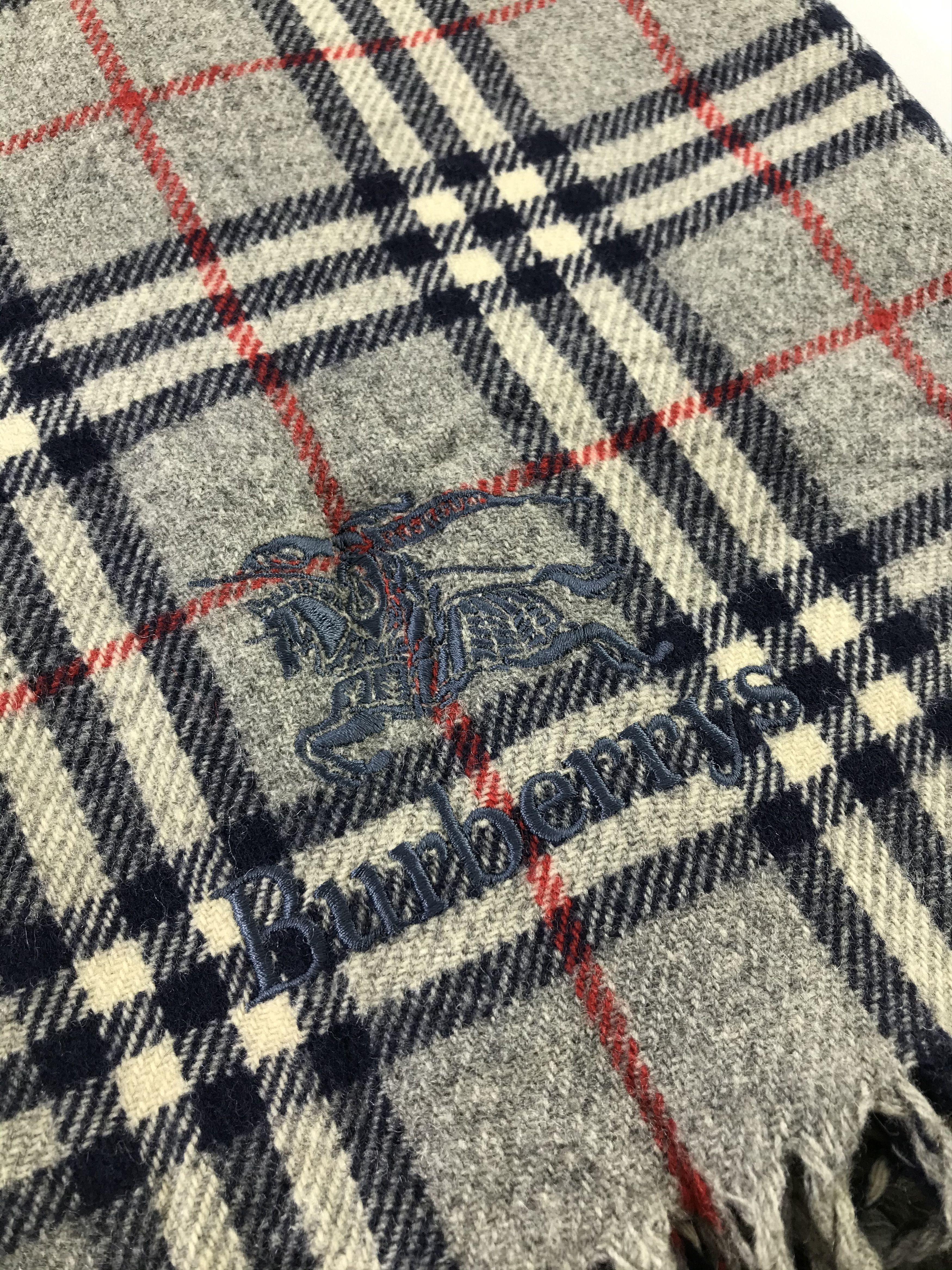 Burberry × Vintage Burberry Scarf / Muffler / Neckwear - WW1839 Size ONE SIZE - 5 Thumbnail