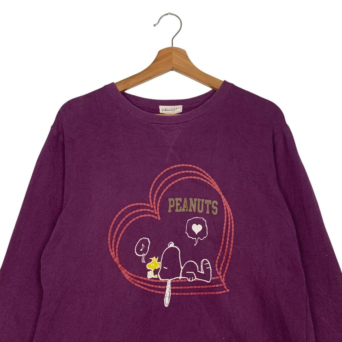 Peanuts PEANUTS SNOOPY Love Graphics Purple Sweatshirt #3540-C162 Size US L / EU 52-54 / 3 - 2 Thumbnail