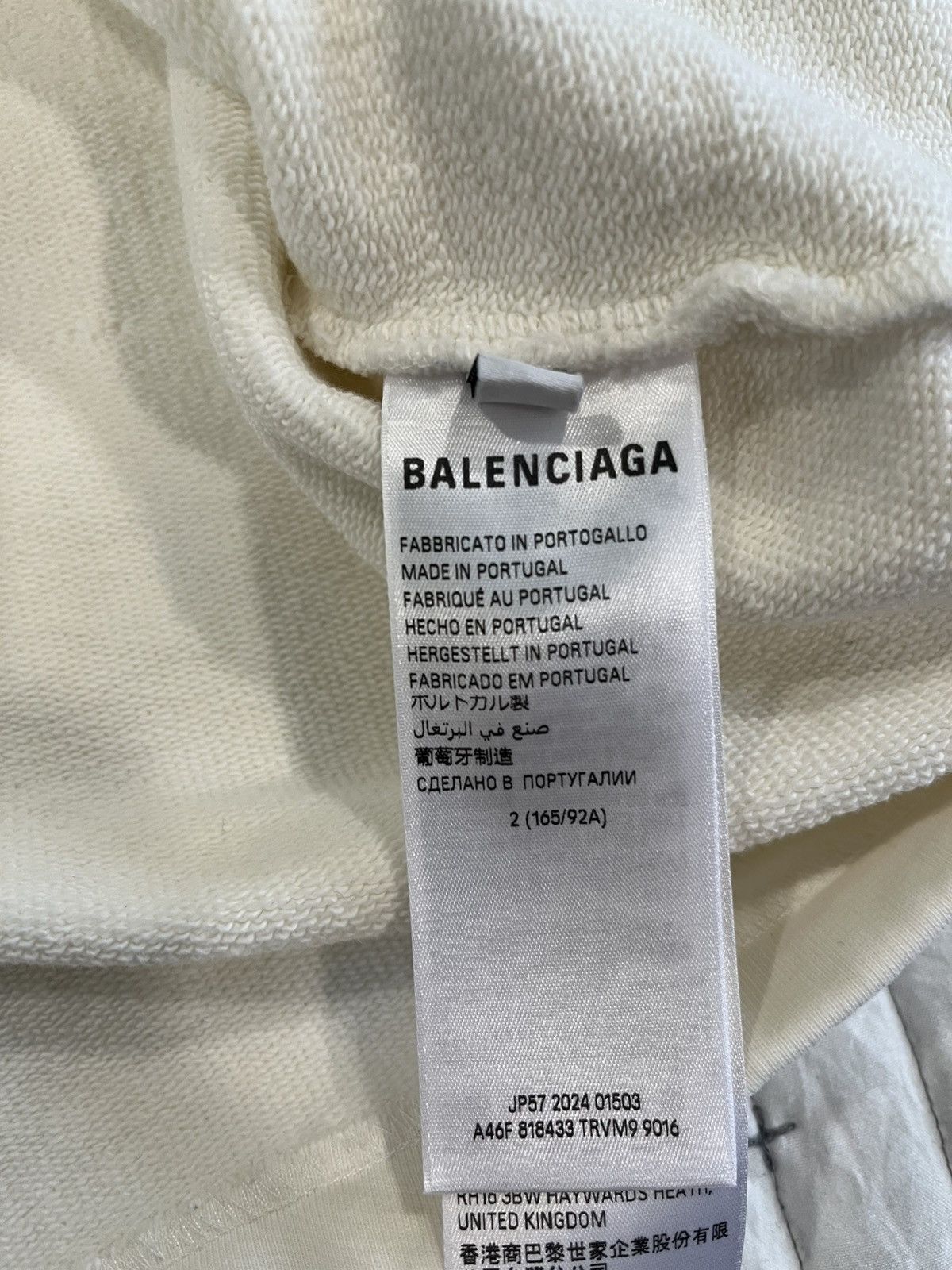 Balenciaga Balenciaga Champ Elysees white hoodie Size US M / EU 48-50 / 2 - 7 Thumbnail