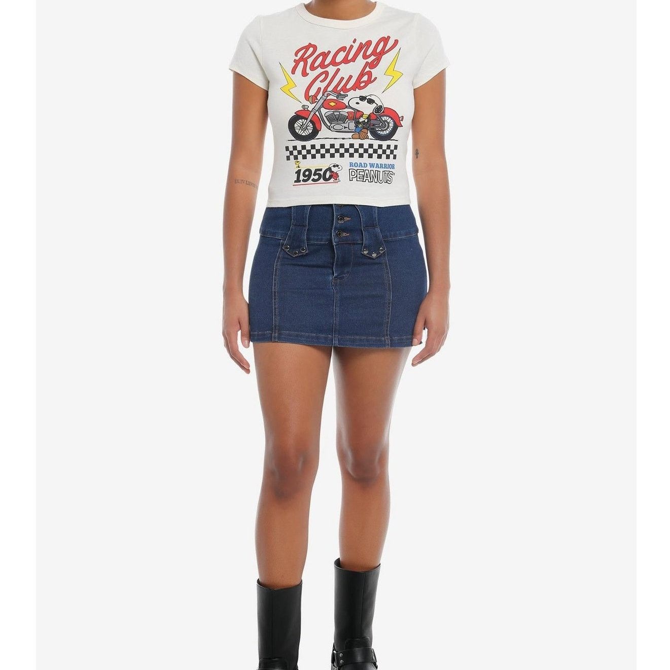 Peanuts Vintage Snoopy Racing T-Shirt - Women's XS - 1950s Theme Size XS / US 0-2 / IT 36-38 - 2 Thumbnail