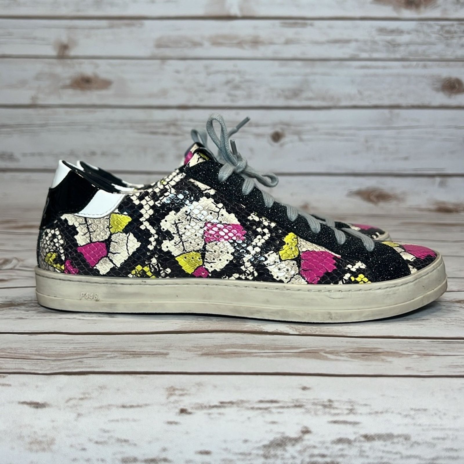 P448 P448 S21 John-W Sneaker Snakeskin Print and Glitter Size US 8.5 / IT 38.5 - 6 Thumbnail