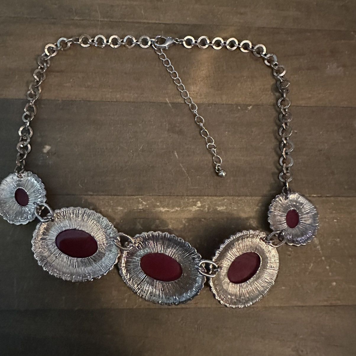 Other Gold tone cabochon and rhinestones link statement necklace Size ONE SIZE - 5 Thumbnail
