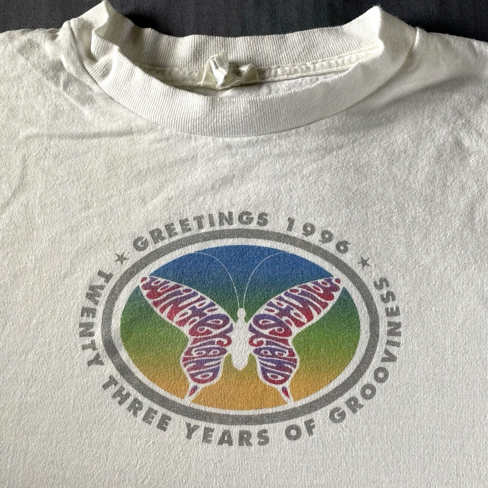 Vintage VINTAGE Winterland Shirt XL Men’s White 1996 Butterfly Promo Tee Music 90s Shirt Mens Size US XL / EU 56 / 4 - 2 Thumbnail