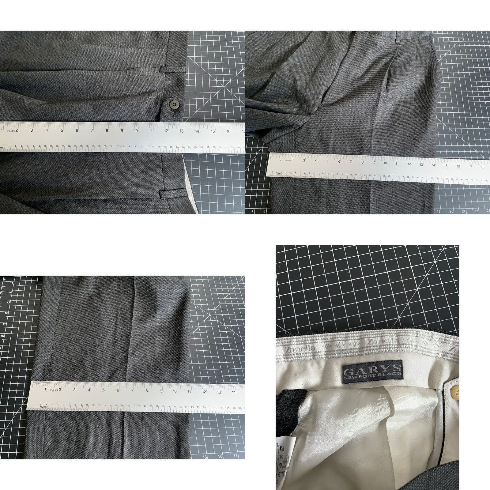 Zanella VINTAGE Zanella Men’s Dress Pants Wool Pleated Trousers 33x27 Gray Cuffed Italy Fall Winter Size US 33 - 8 Thumbnail