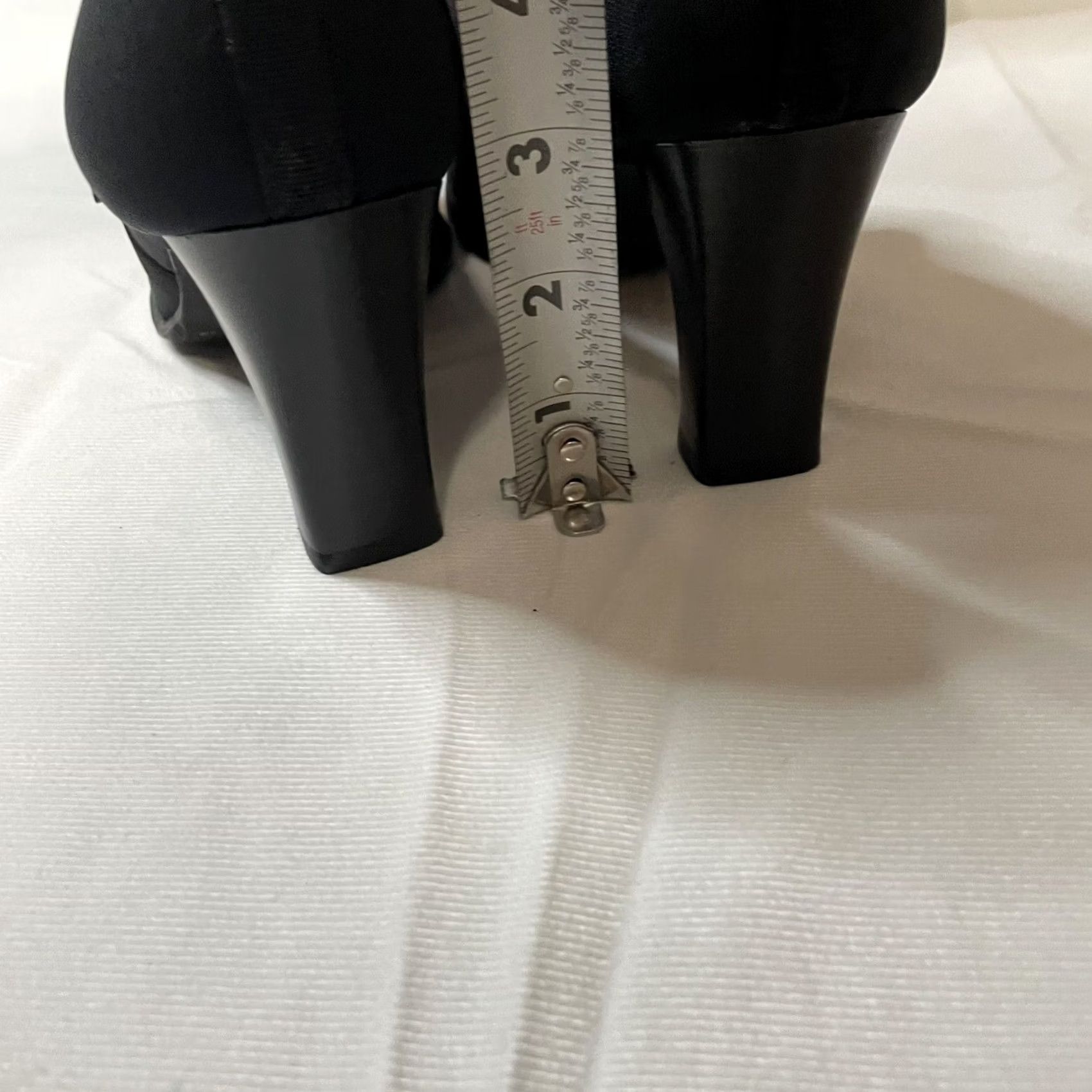 Vintage VINTAGE Sesto Meucci Pumps Heel Women's 7.5 M Black Leather Suede Pointed Toe Knit Stretch Buckle 3" Pump Shoes Size M / US 6-8 / IT 42-44 - 7 Thumbnail
