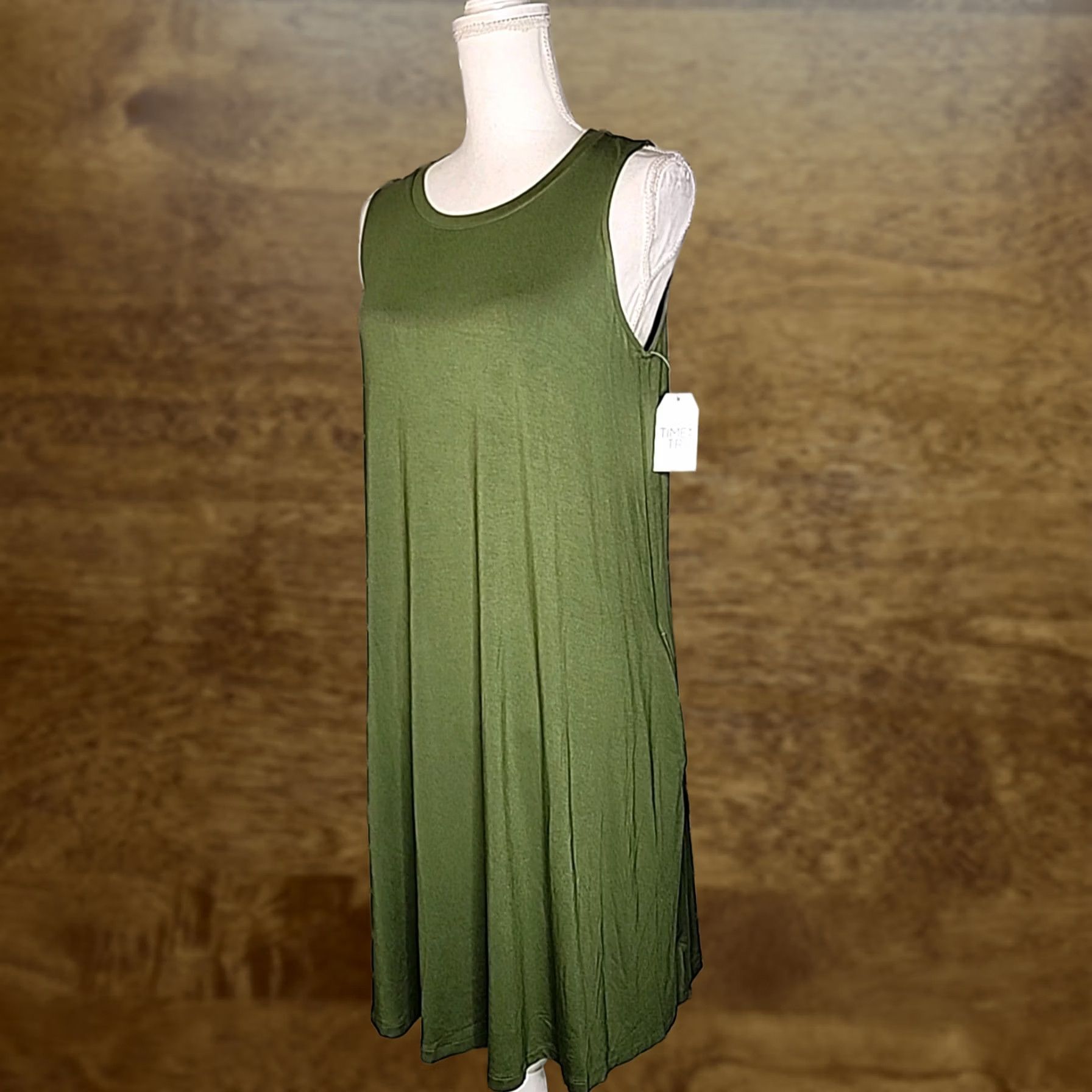 forest green t shirt dress Lilah Twist Knot Bamboo T-shirt BAODR main image 1