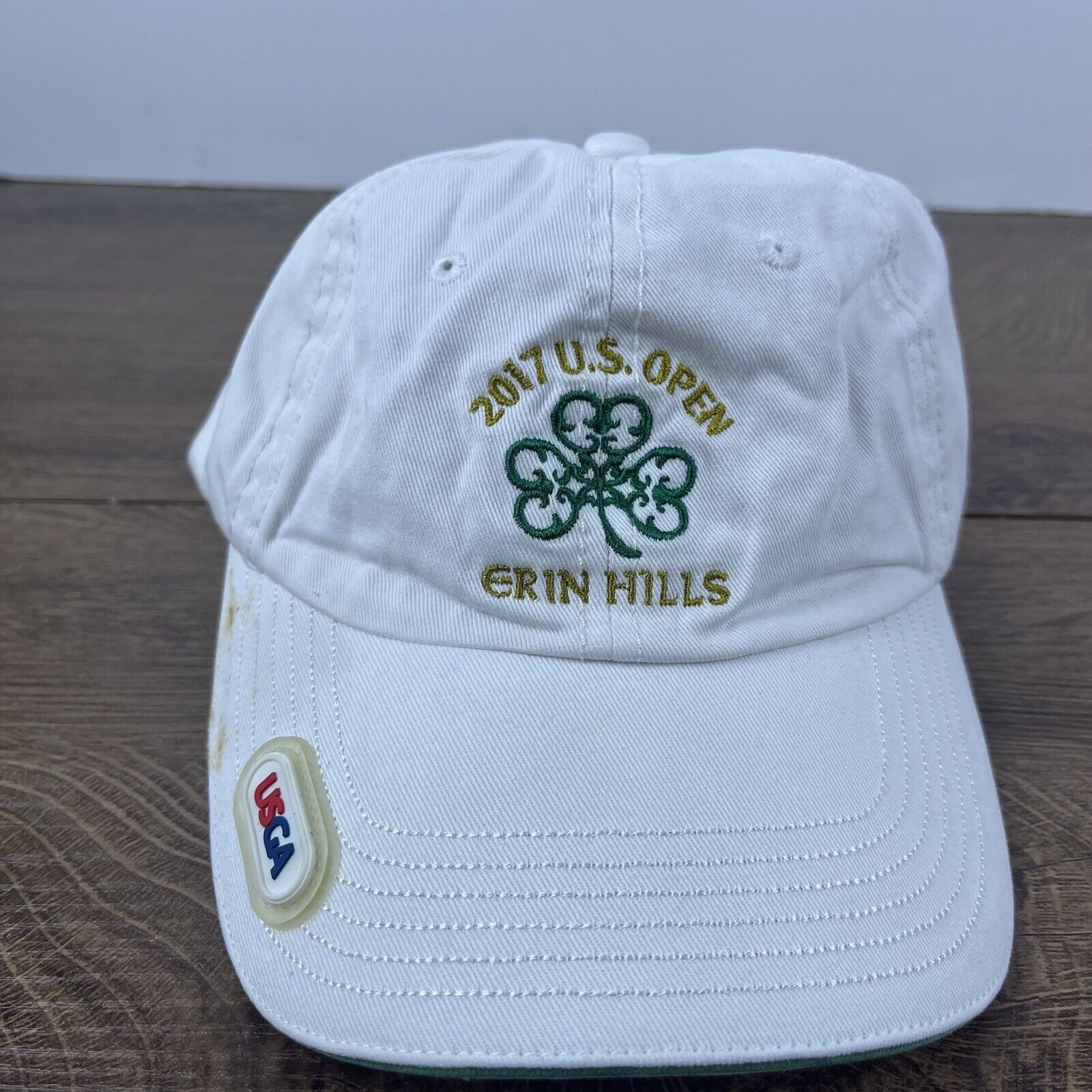 Other Erin Hills Hat 2017 US Open Hat White Cap Hat Adjustable Hat Size ONE SIZE - 4 Thumbnail