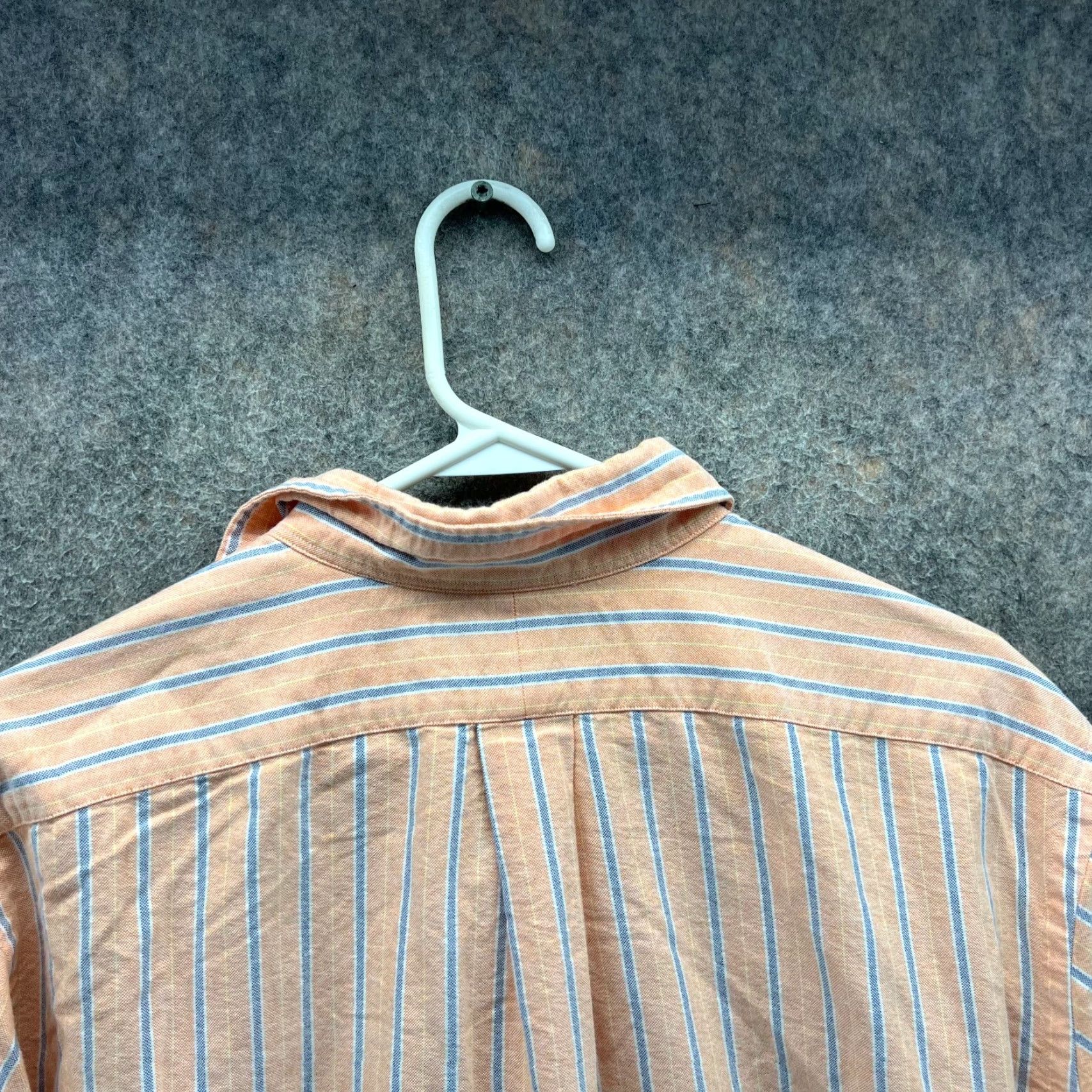 Polo Ralph Lauren VINTAGE Ralph Lauren Shirt Mens 16.5 34/35 Orange Button Down Stripes Oxford Shirt Size US XL / EU 56 / 4 - 6 Thumbnail