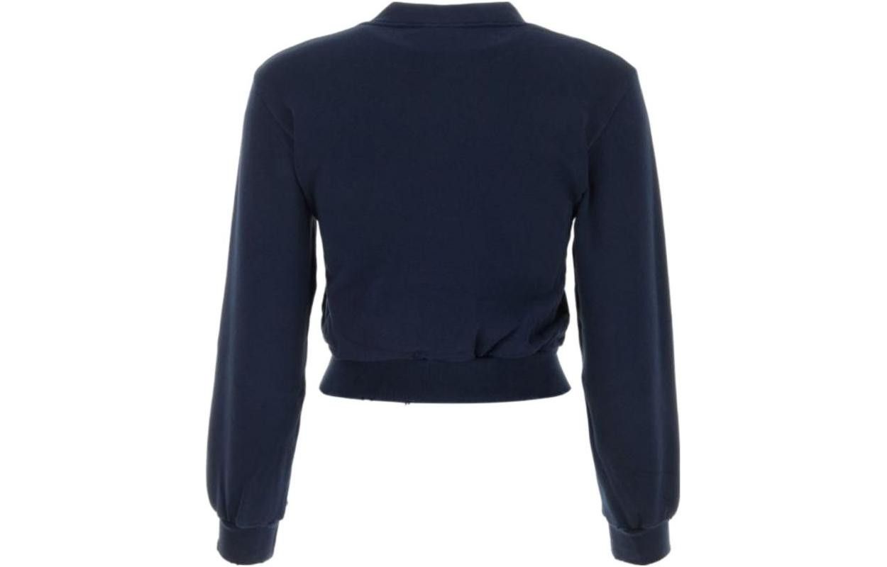 Balenciaga o1mt1gz0125 Shrunk Crewneck Sweater in Marine Blue Size XS / US 0-2 / IT 36-38 - 2 Thumbnail