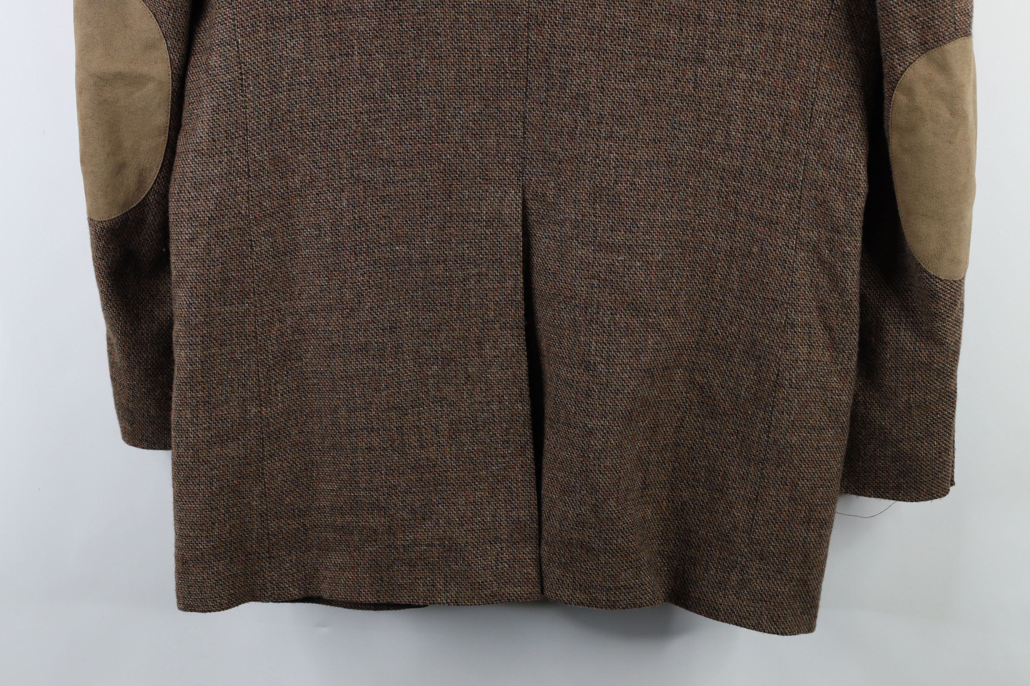 Vintage Vintage 90s Tweed Elbow Patch Strap Collar Blazer Jacket USA Size US XXL / EU 58 / 5 - 15 Thumbnail