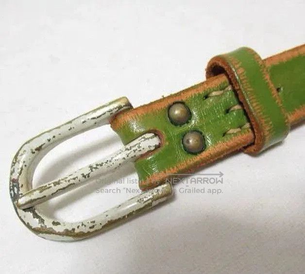 Kapital Kapital Narrow Green Leather Belt. Size ONE SIZE - 1 Thumbnail