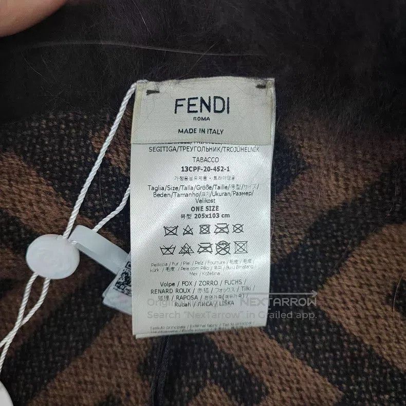 Fendi Fendi Brown Monogrammed Fur Shawl Size ONE SIZE - 4 Thumbnail