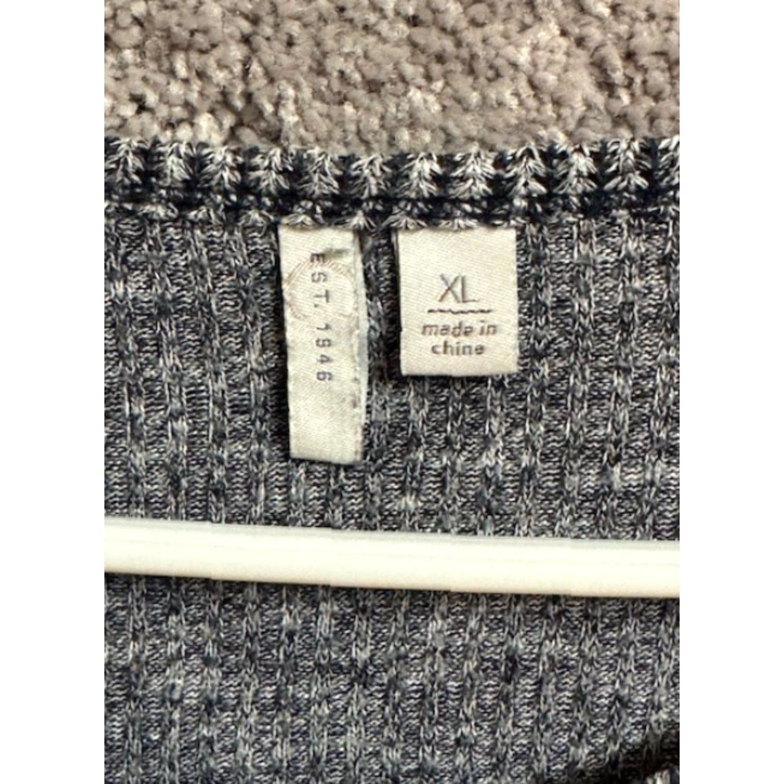 Vintage Cato Sweater Womens XL Gray Knit Blue Floral Lace Fairy Boho Grunge Pullover Knit Tailored Regular Women Casual Size XL / US 12-14 / IT 48-50 - 5 Thumbnail