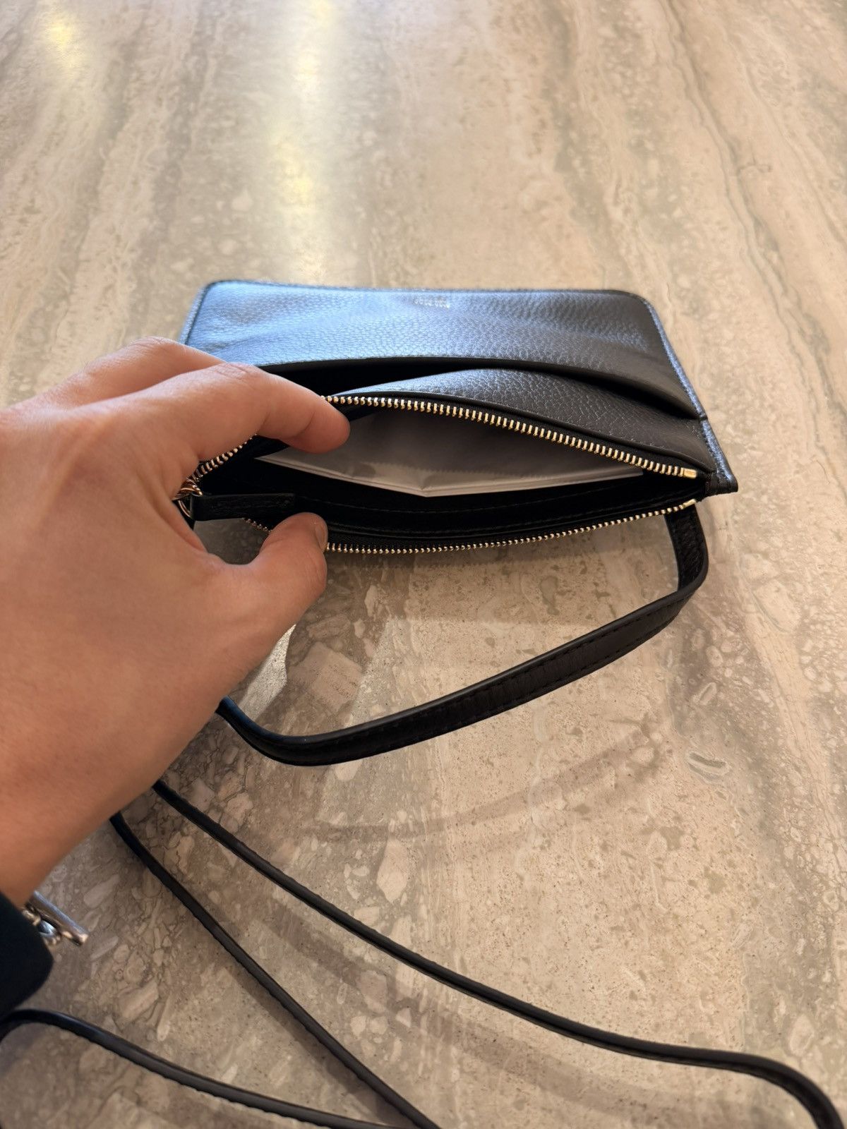 KHAITE Khaite Crossbody Black Leather Wallet Pouch Bag With Zipper Size ONE SIZE - 5 Thumbnail