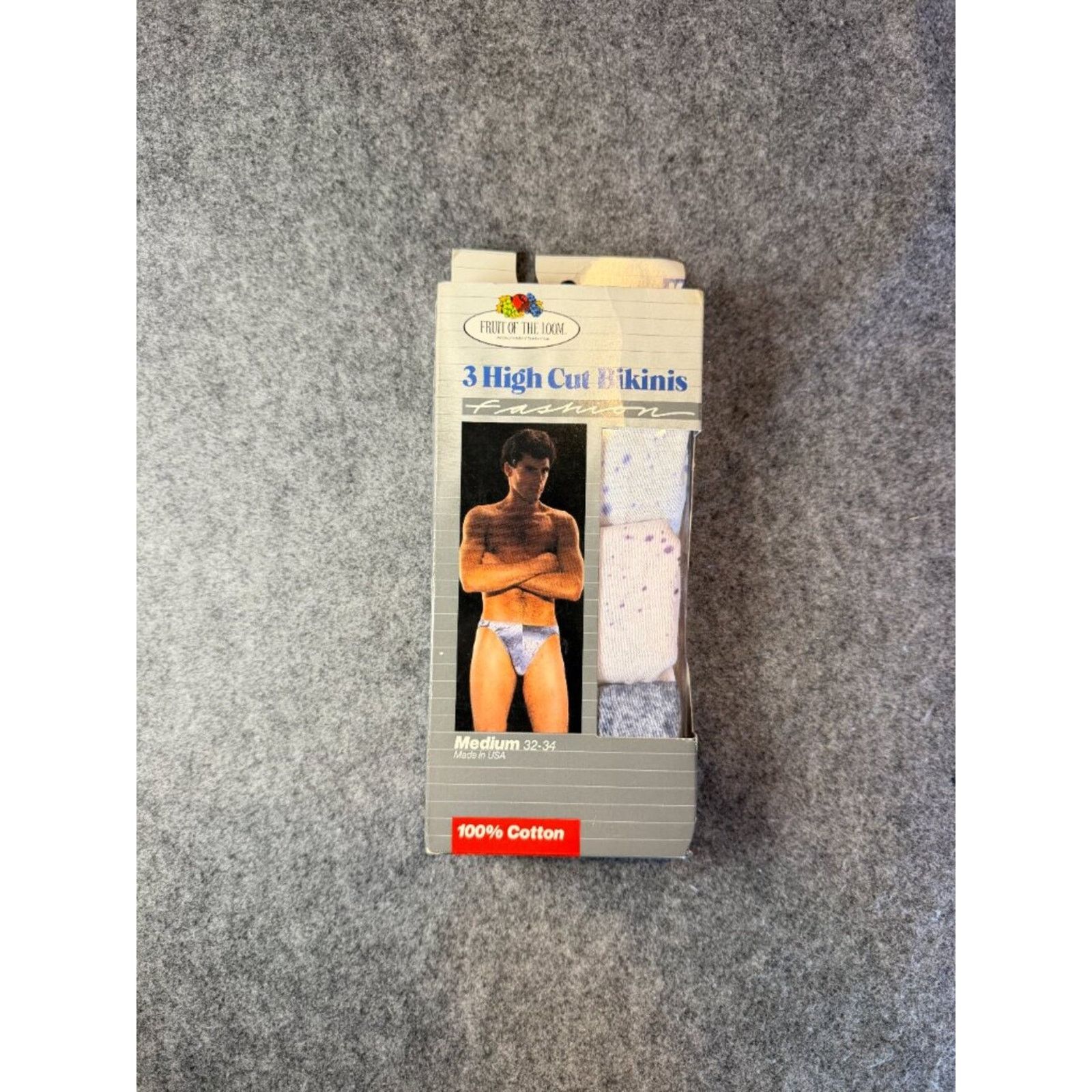 Fruit Of The Loom Vintage Fruit of the Loom High Cut Bikinis 1987 New Medium Size 32 - 10 Thumbnail