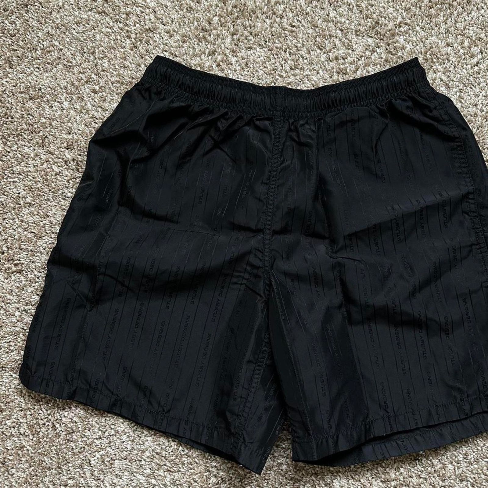 Stussy Black striped Stussy Swim Suit Bathing Suit Trunks Shorts Size US 31 - 2 Thumbnail