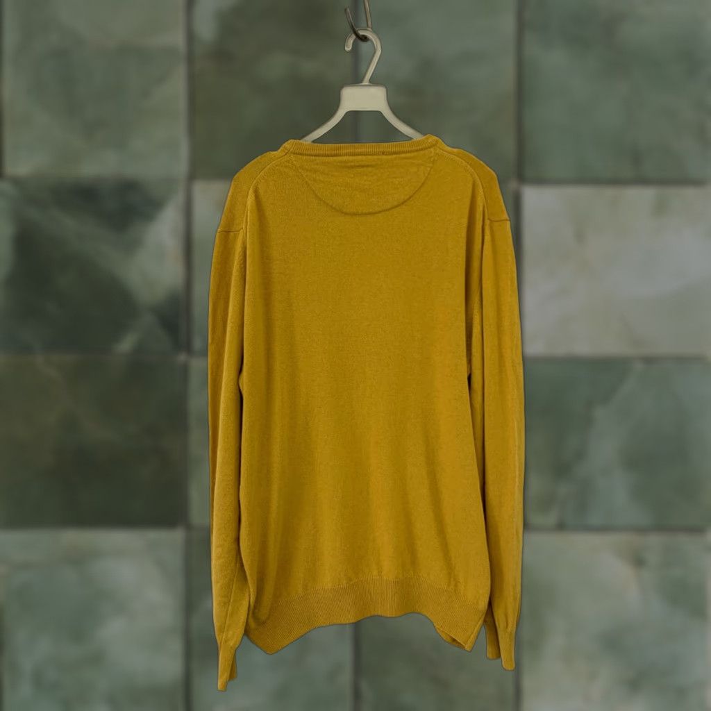 Harmont & Blaine VINTAGE Harmont & Blaine Men’s XL Yellow Crewneck Knit Sweater Pullover Dachshund Logo Size US XL / EU 56 / 4 - 1 Thumbnail