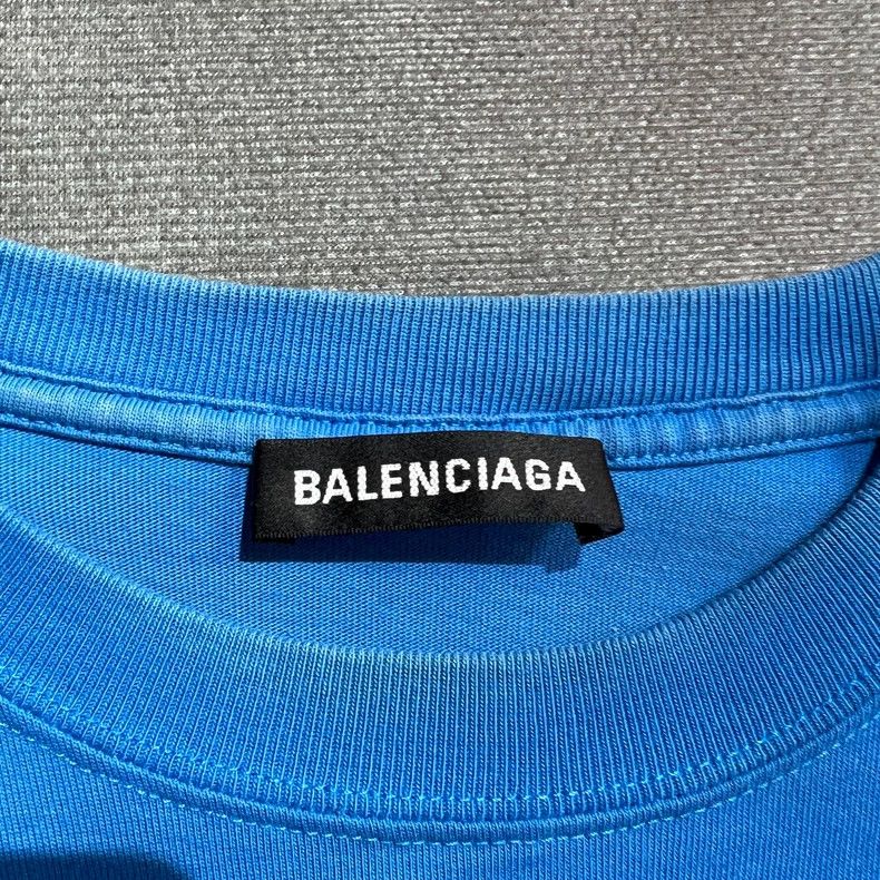 Balenciaga Balenciaga Blue Mastercard print logo short sleeve Size US XS / EU 42 / 0 - 4 Thumbnail