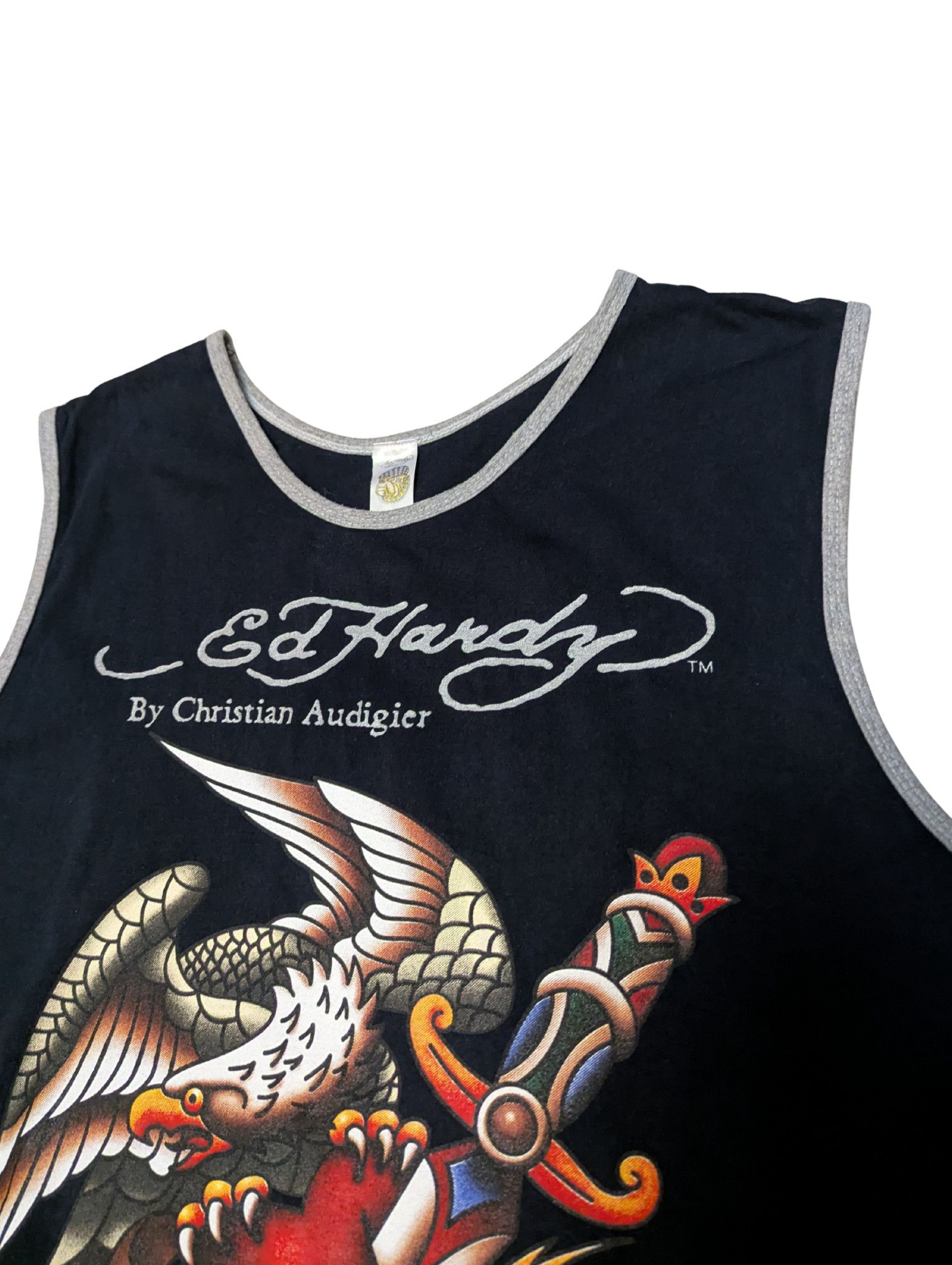 Ed Hardy Vintage Ed Hardy “Pierced Hearts” Y2K Tank Top Made in USA Size US XL / EU 56 / 4 - 4 Thumbnail