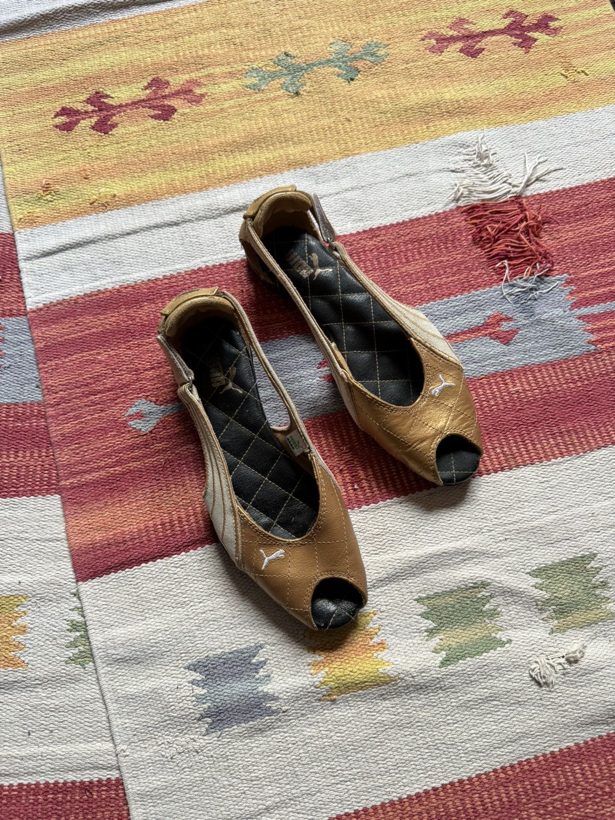 Puma Vintage 00’s Puma y2k Gold Limited Edition Ballet Flats Size US 6.5 / IT 36.5 - 7 Thumbnail