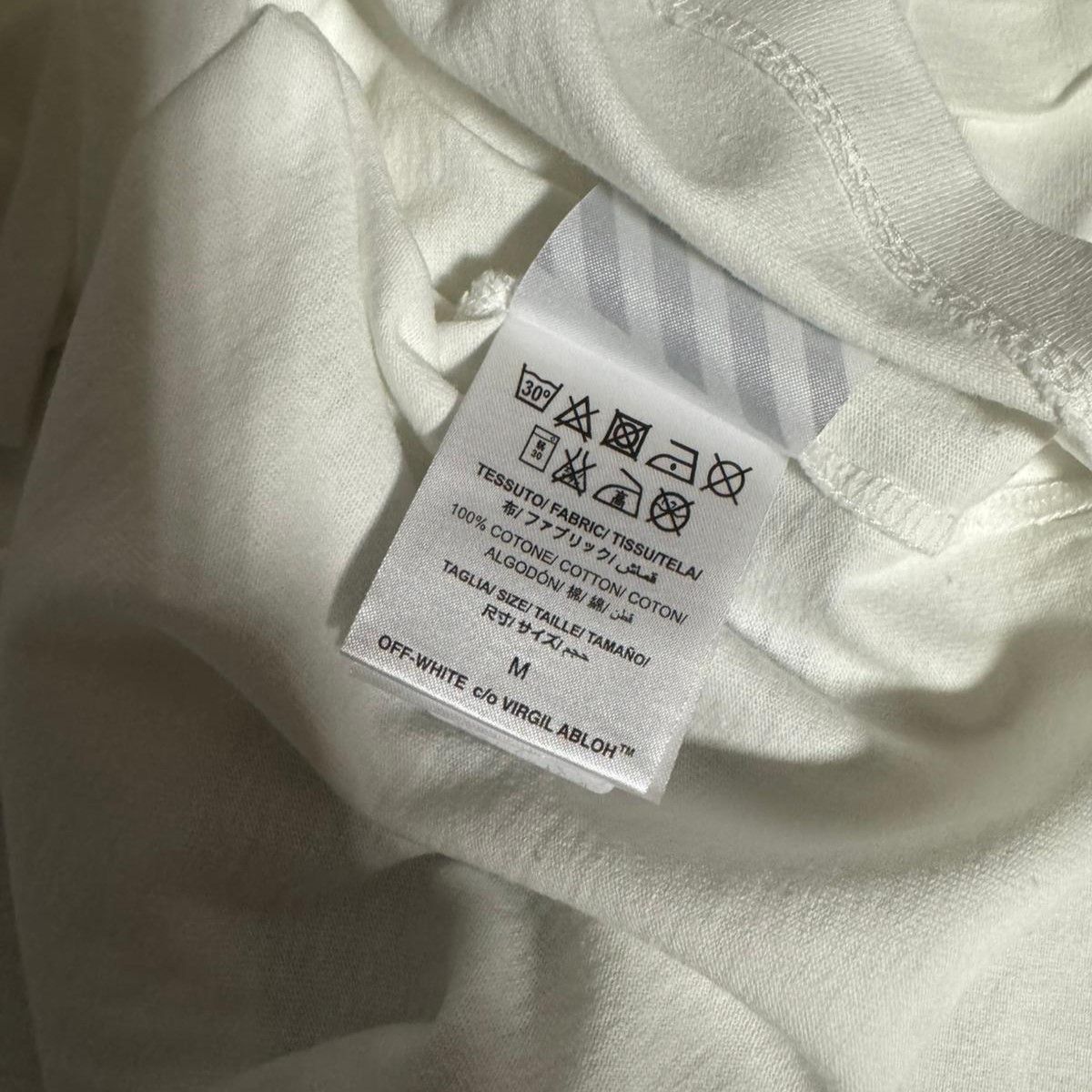 Off-White White Wavy Line Logo Oversized Double Layer T-Shirt Size US M / EU 48-50 / 2 - 7 Thumbnail