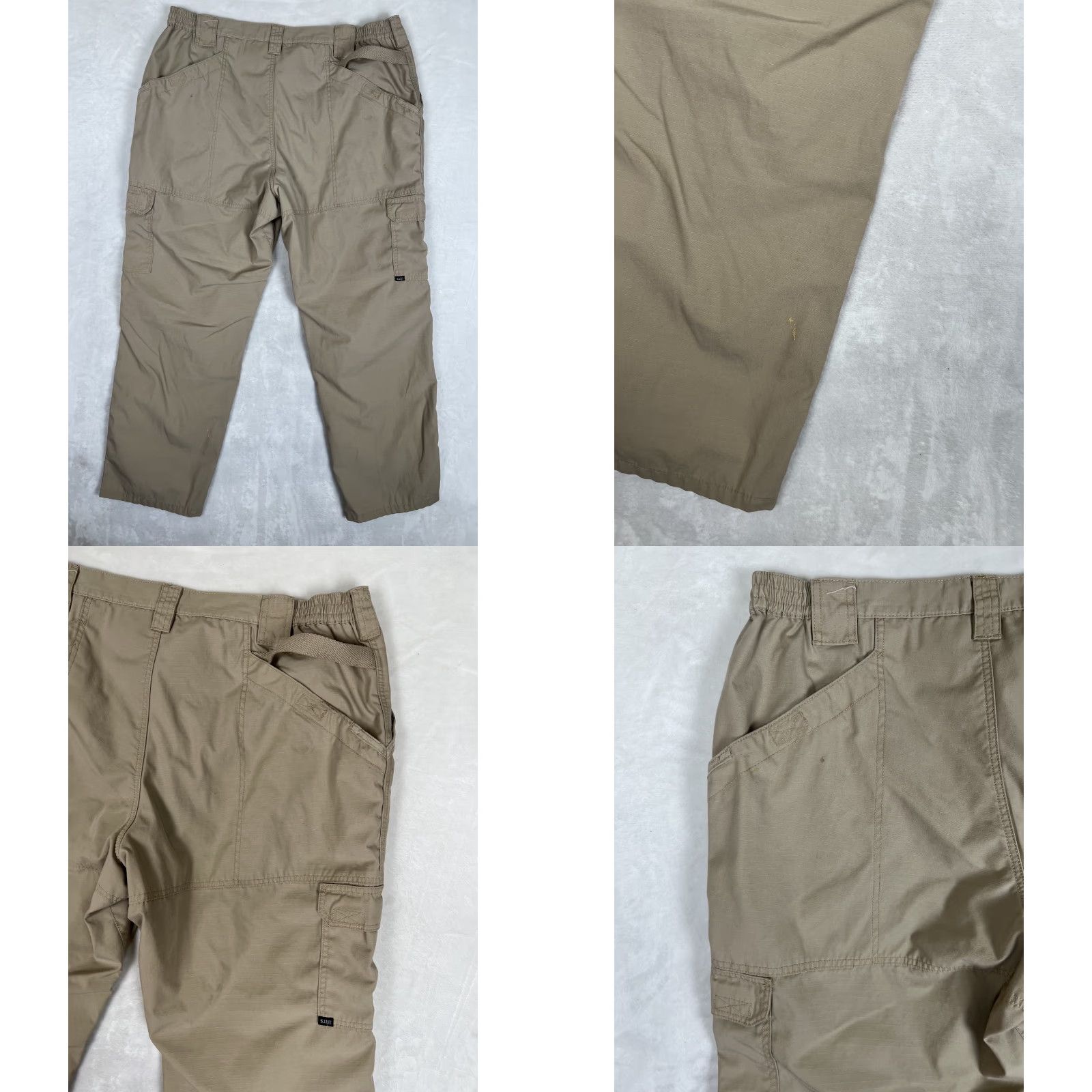 Vintage 5.11 Tactical Cargo Pants Men 44x32 Tan Beige Ripstop Utility Military Stained Mens Size US 44 / EU 60 - 8 Thumbnail
