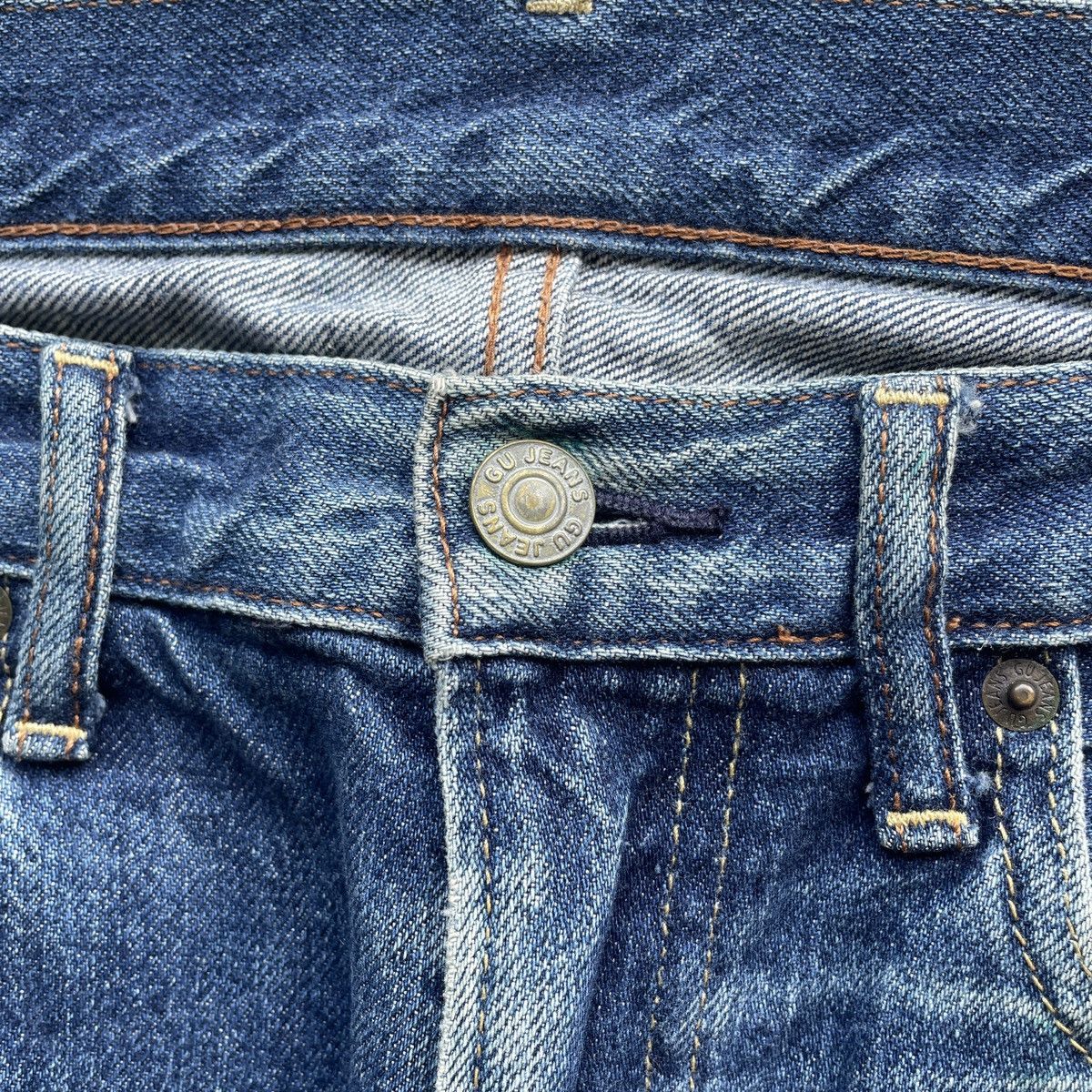 Japanese Brand W33x32 Vintage Japan Gu Jeans Distressed Faded Denim Pants Size US 33 - 6 Thumbnail