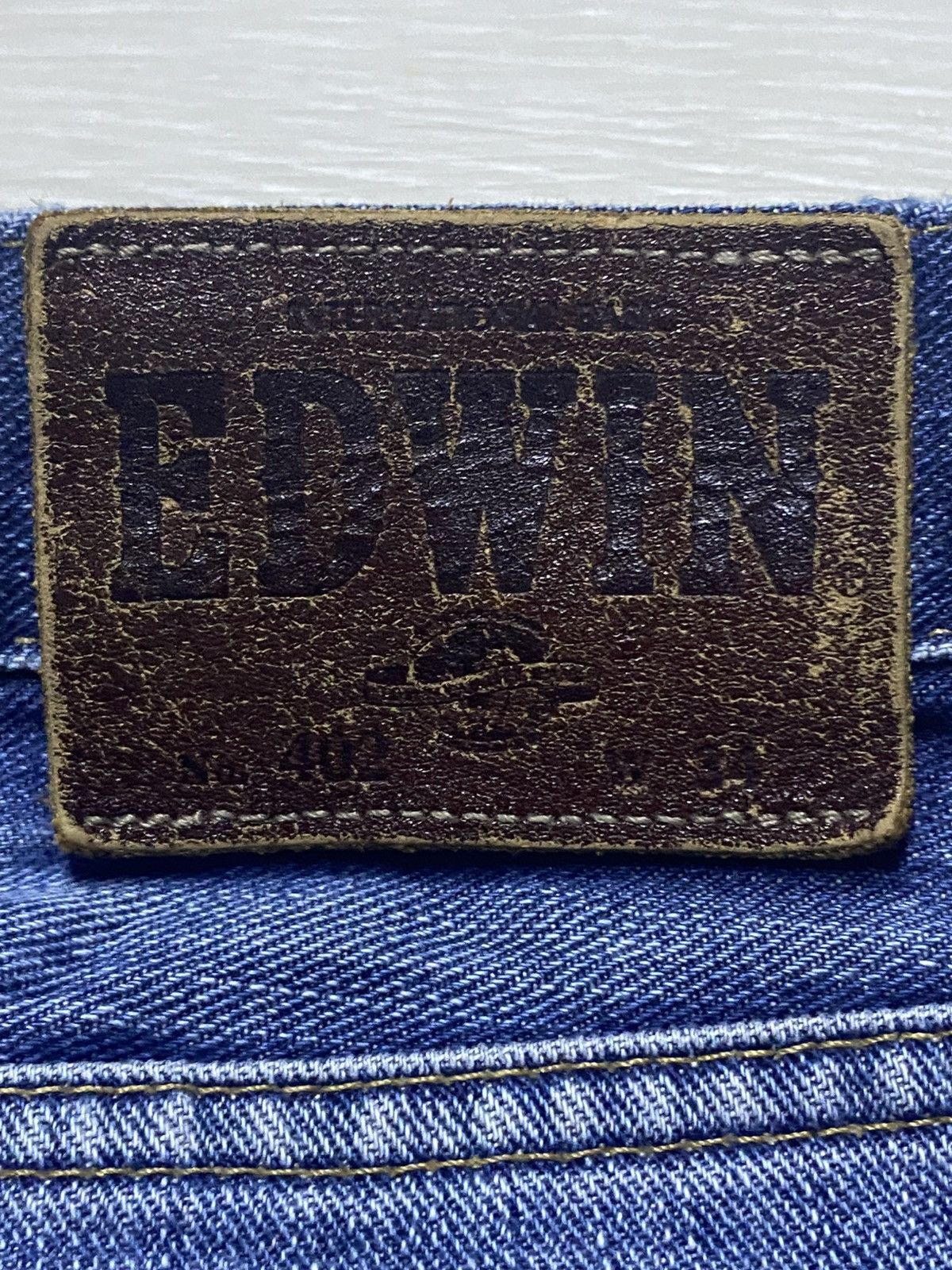 Edwin Vintage Edwin 402 Blue Wash Straight Jeans Size US 34 / EU 50 - 11 Thumbnail