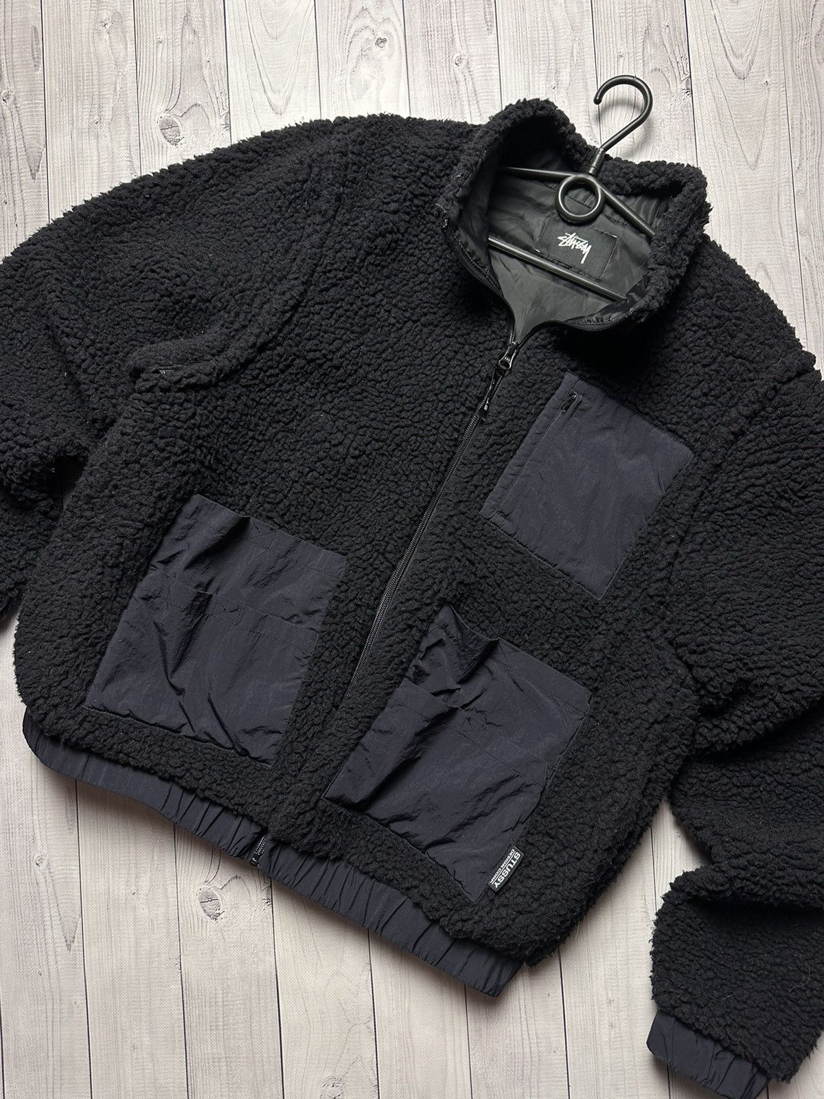 Stussy × Vintage Vintage Stussy fleece jacket teddy Sherpa rare logo pocket L Size US L / EU 52-54 / 3 - 2 Thumbnail