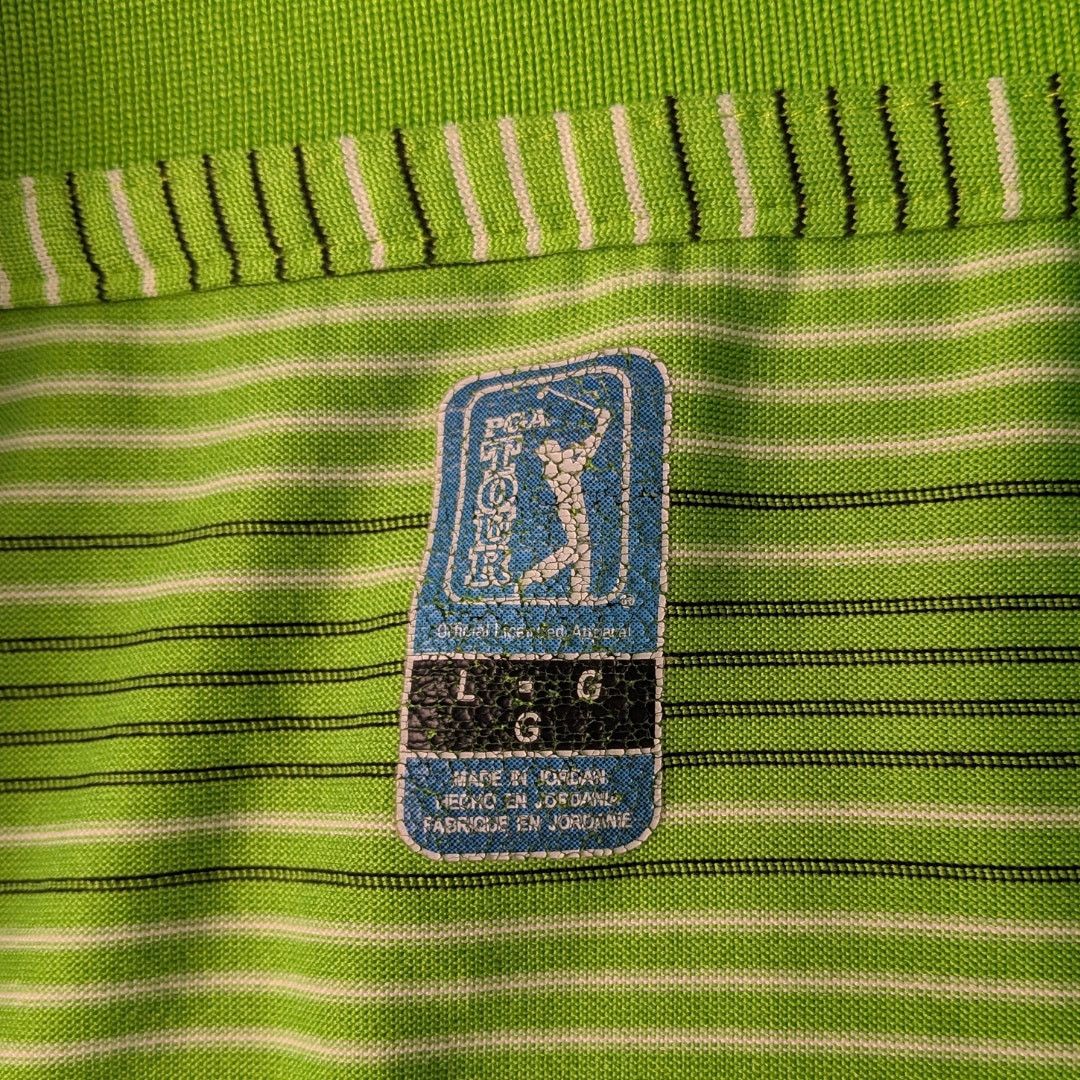 PGA Tour PGA Tour Striped Golf Polo | Men's L Size US L / EU 52-54 / 3 - 3 Thumbnail