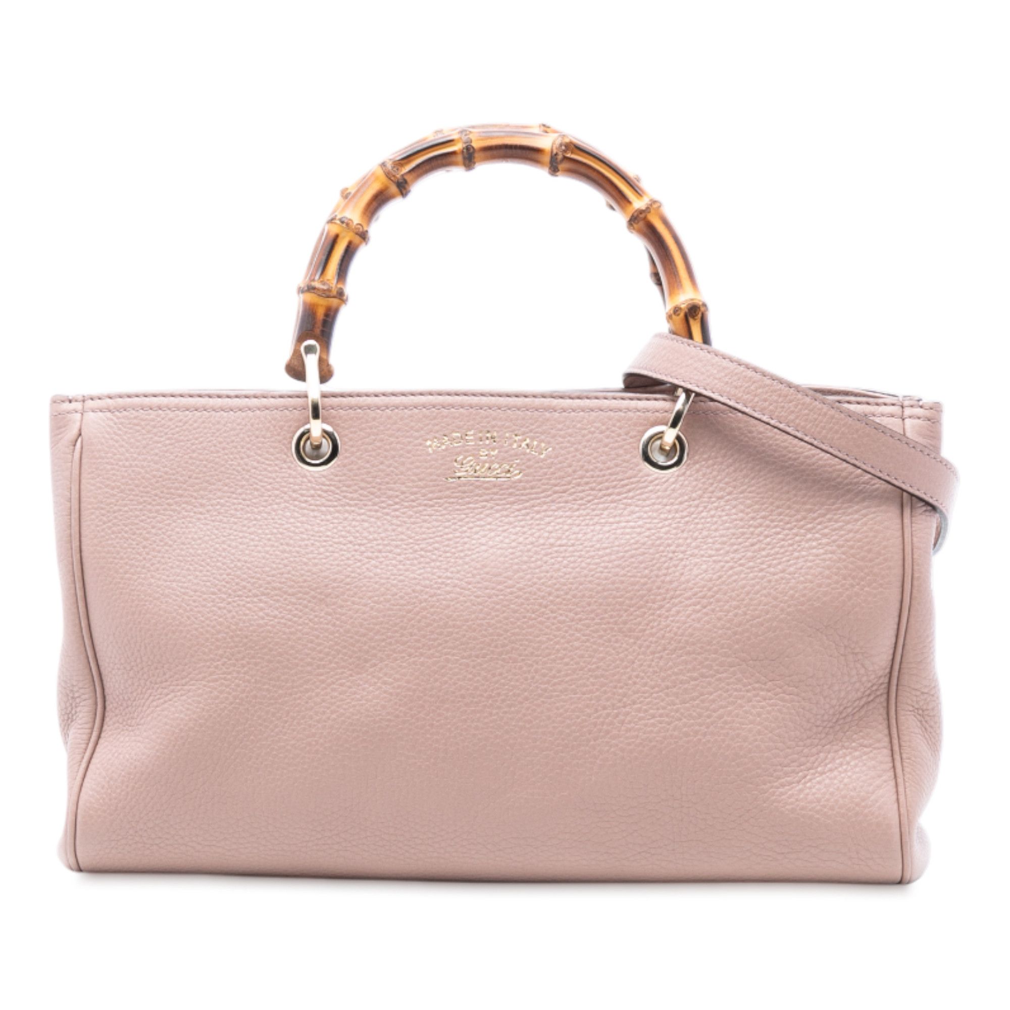 Gucci Medium Calfskin Bamboo Shopper Satchel