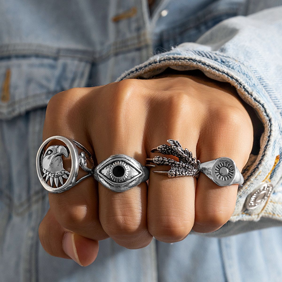 Jewelry New Trend Jewelry Rings Open Size Chrome Ring (Size 7-13) Size ONE SIZE - 1 Thumbnail
